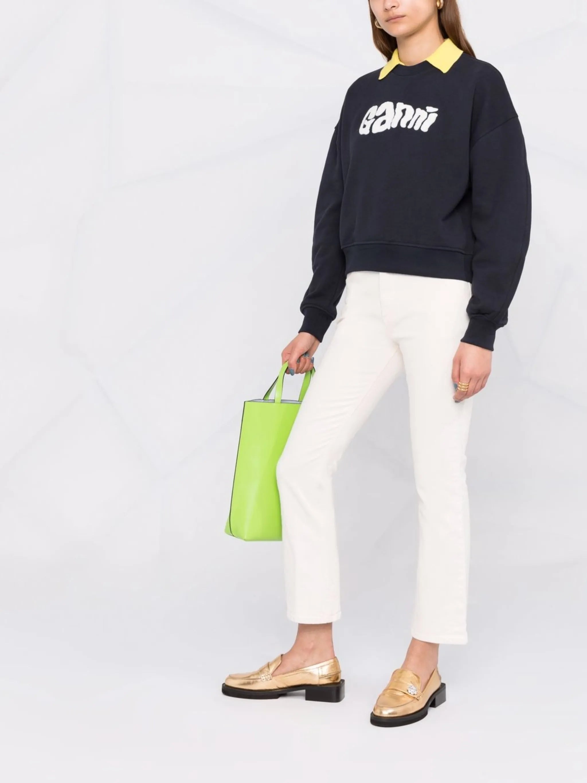 logo-patch long-sleeve sweatshirt