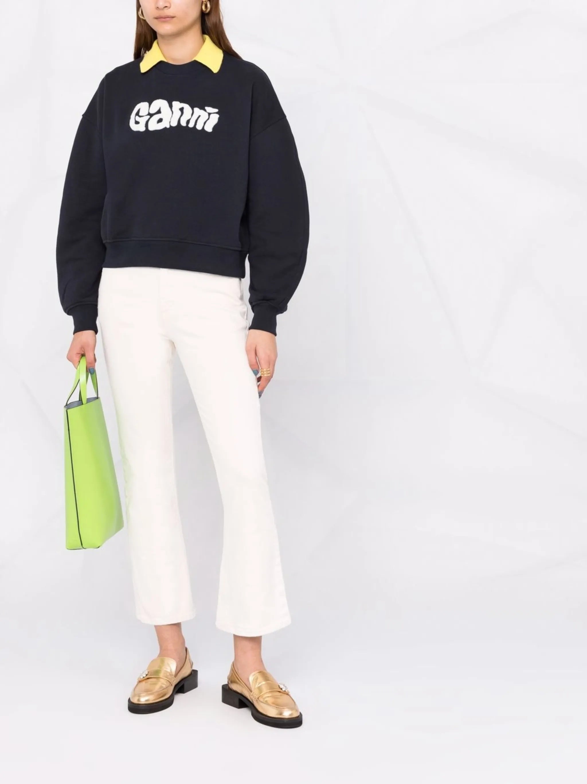 logo-patch long-sleeve sweatshirt
