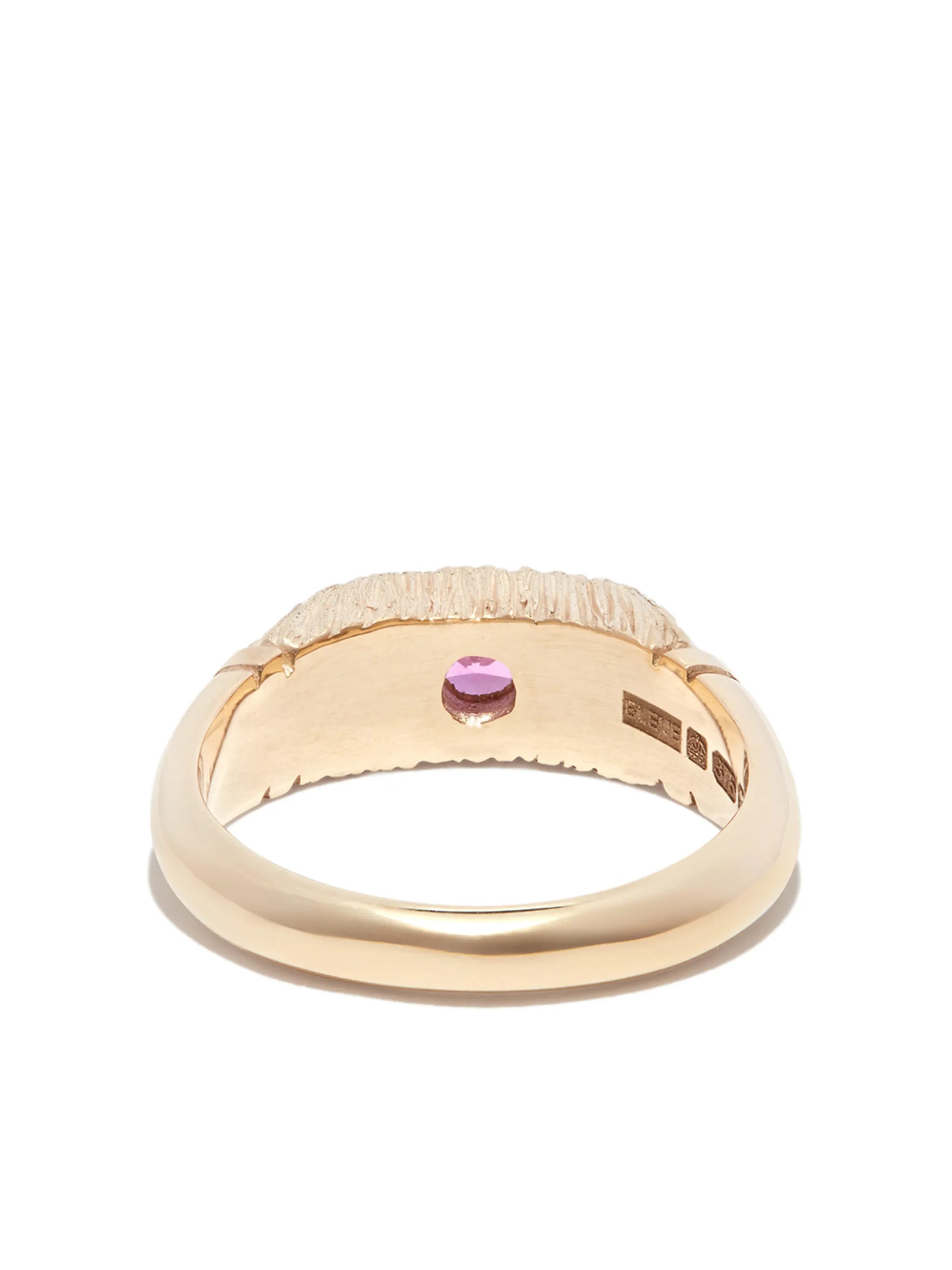 9kt yellow gold Hand Me Down sapphire signet ring