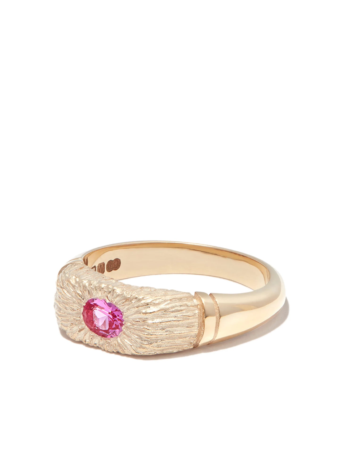 9kt yellow gold Hand Me Down sapphire signet ring