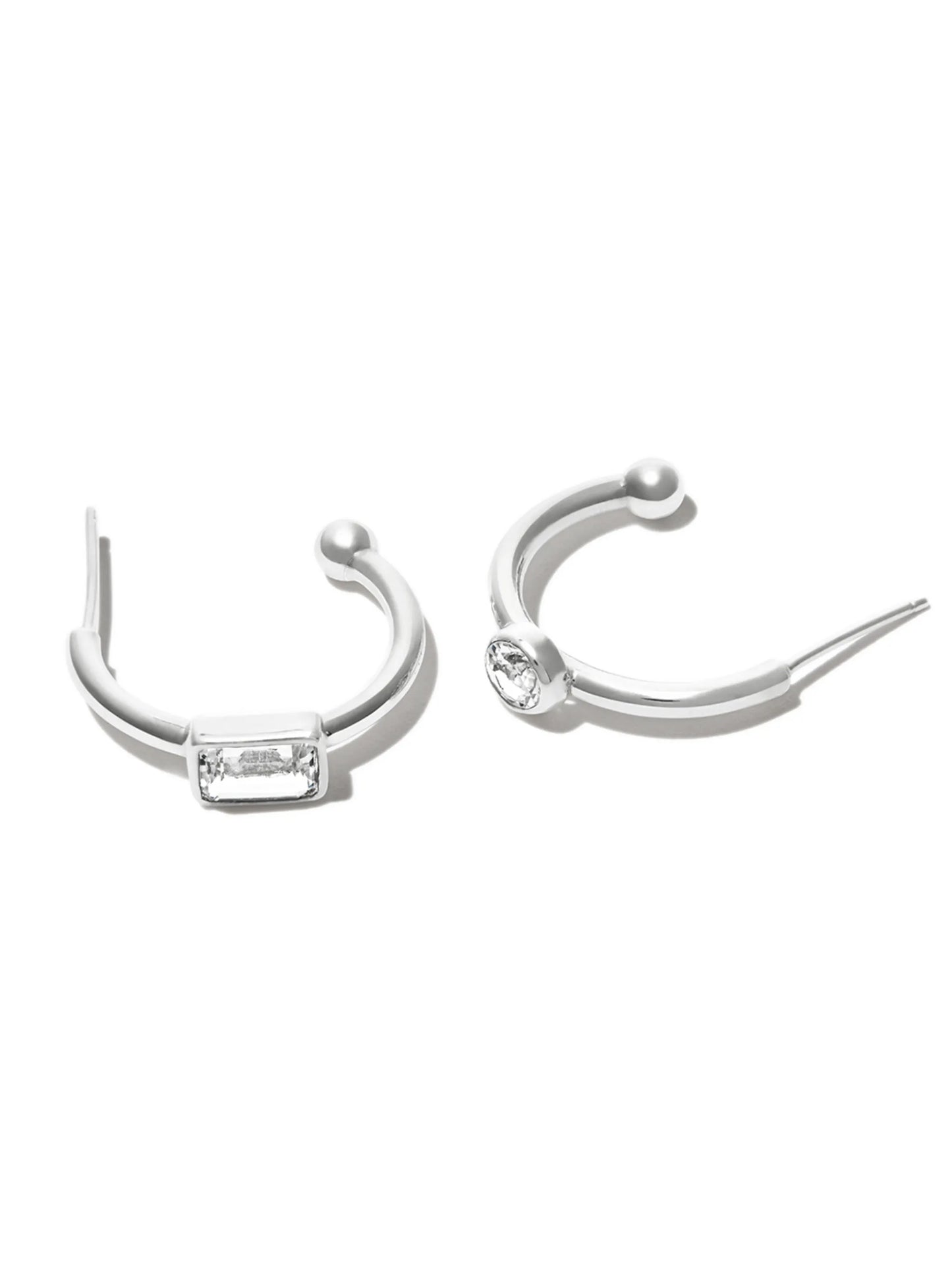 crystal-embellished hoop earrings