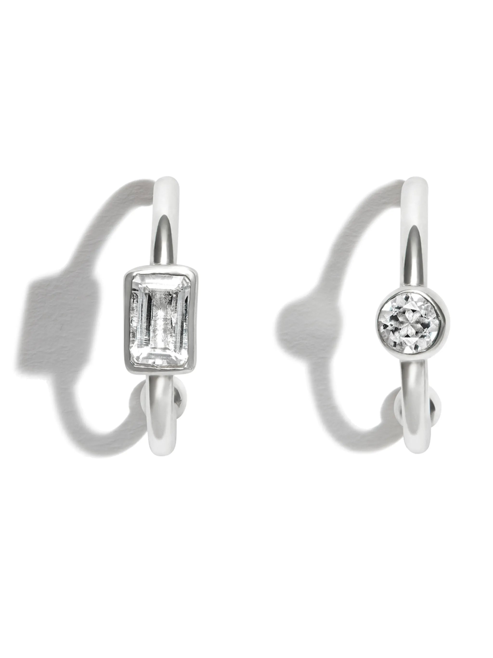 crystal-embellished hoop earrings