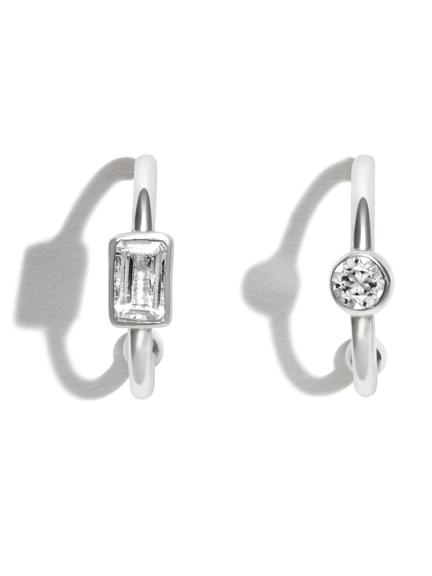 crystal-embellished hoop earrings