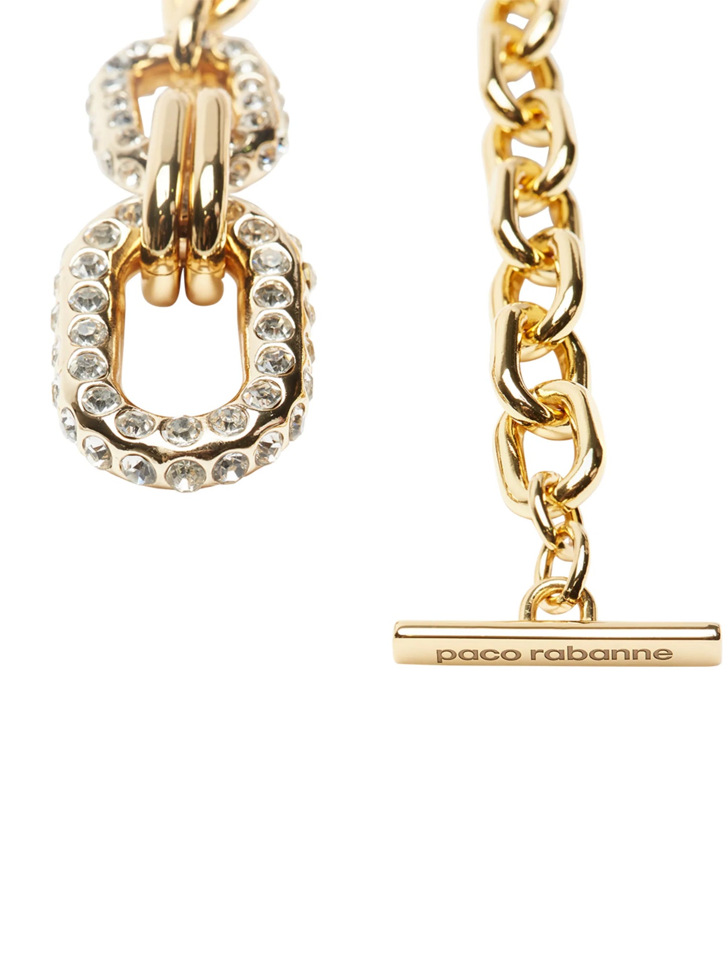 crystal-embellished chain-link necklace