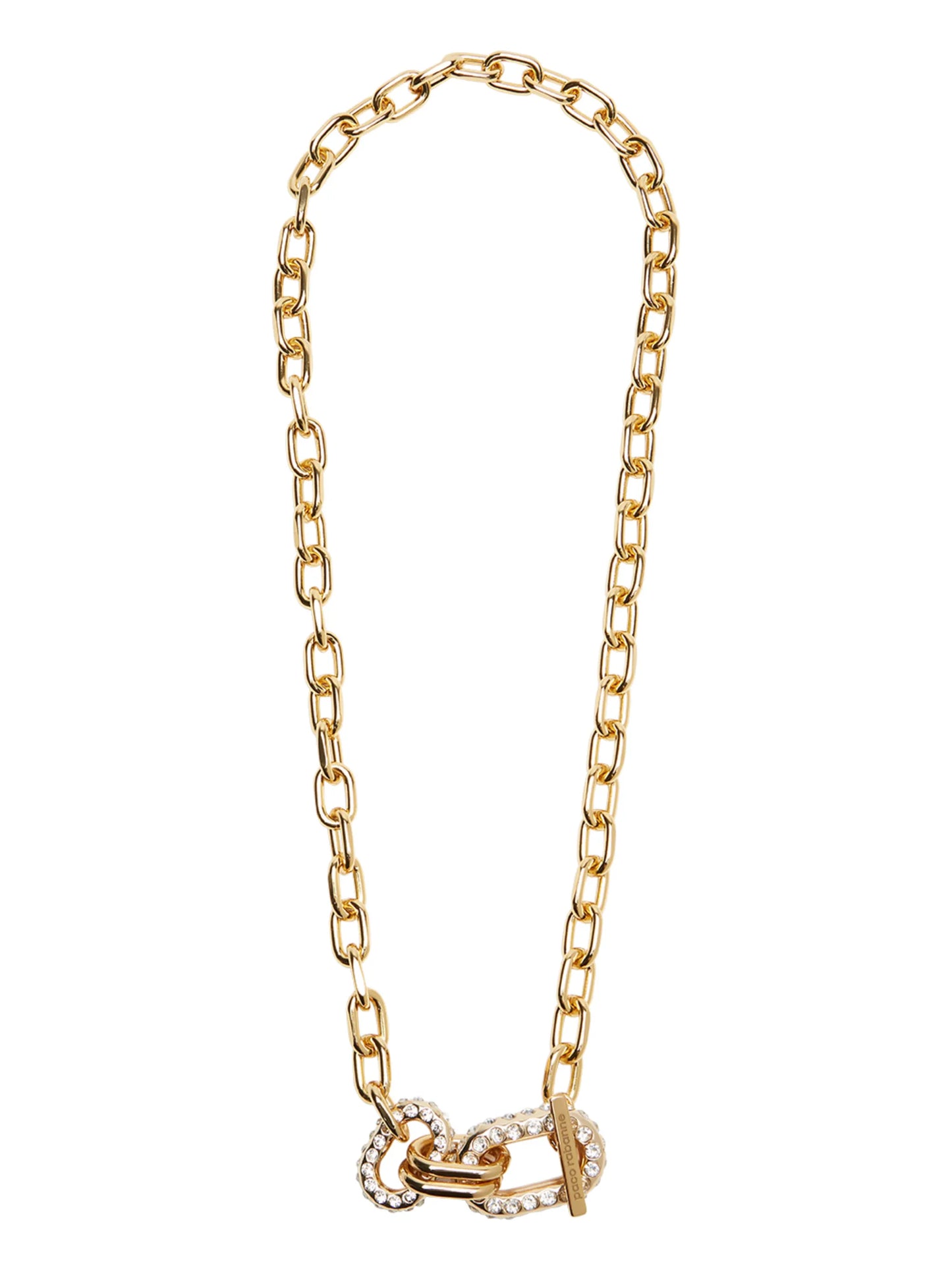 crystal-embellished chain-link necklace