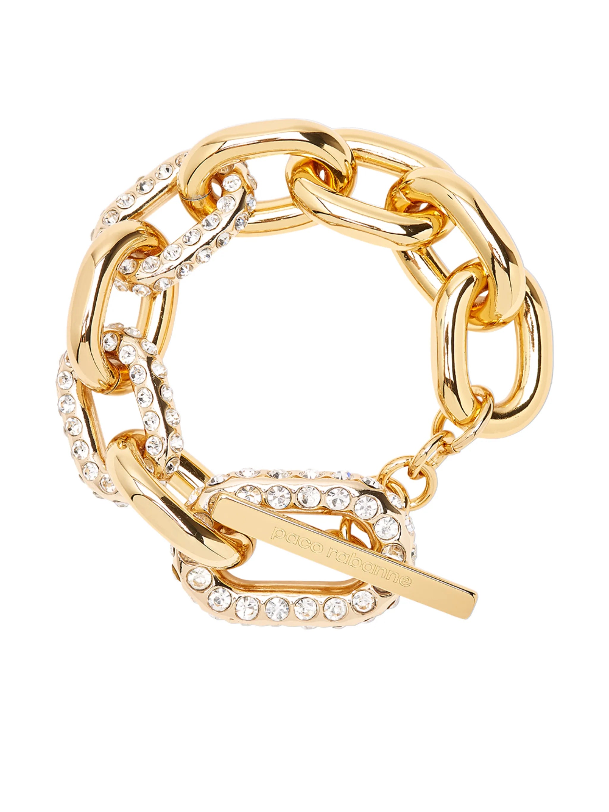 crystal-embellished chain-link bracelet