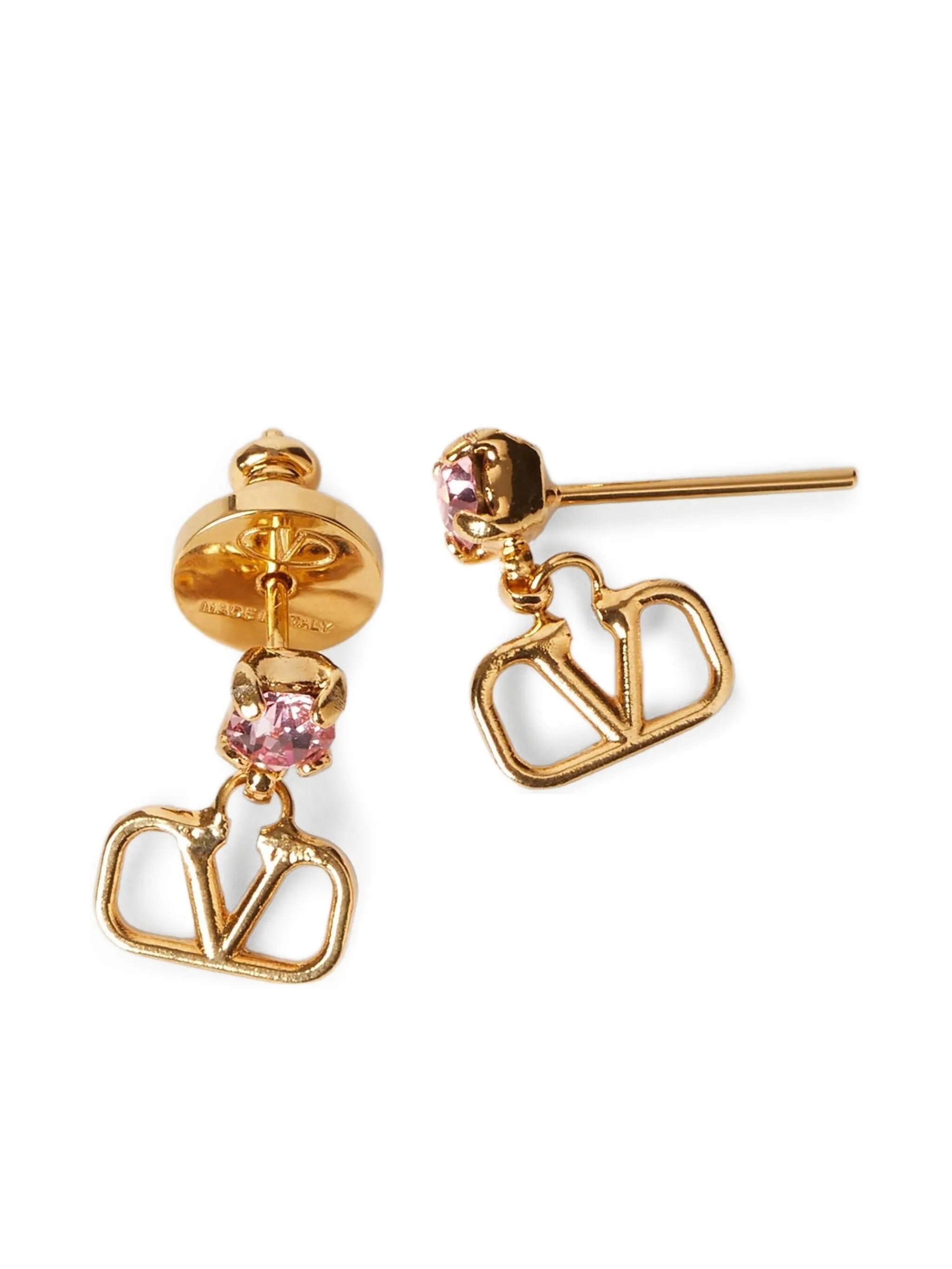 VLogo Signature crystal-embellished earrings