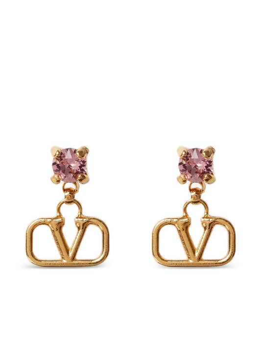 VLogo Signature crystal-embellished earrings