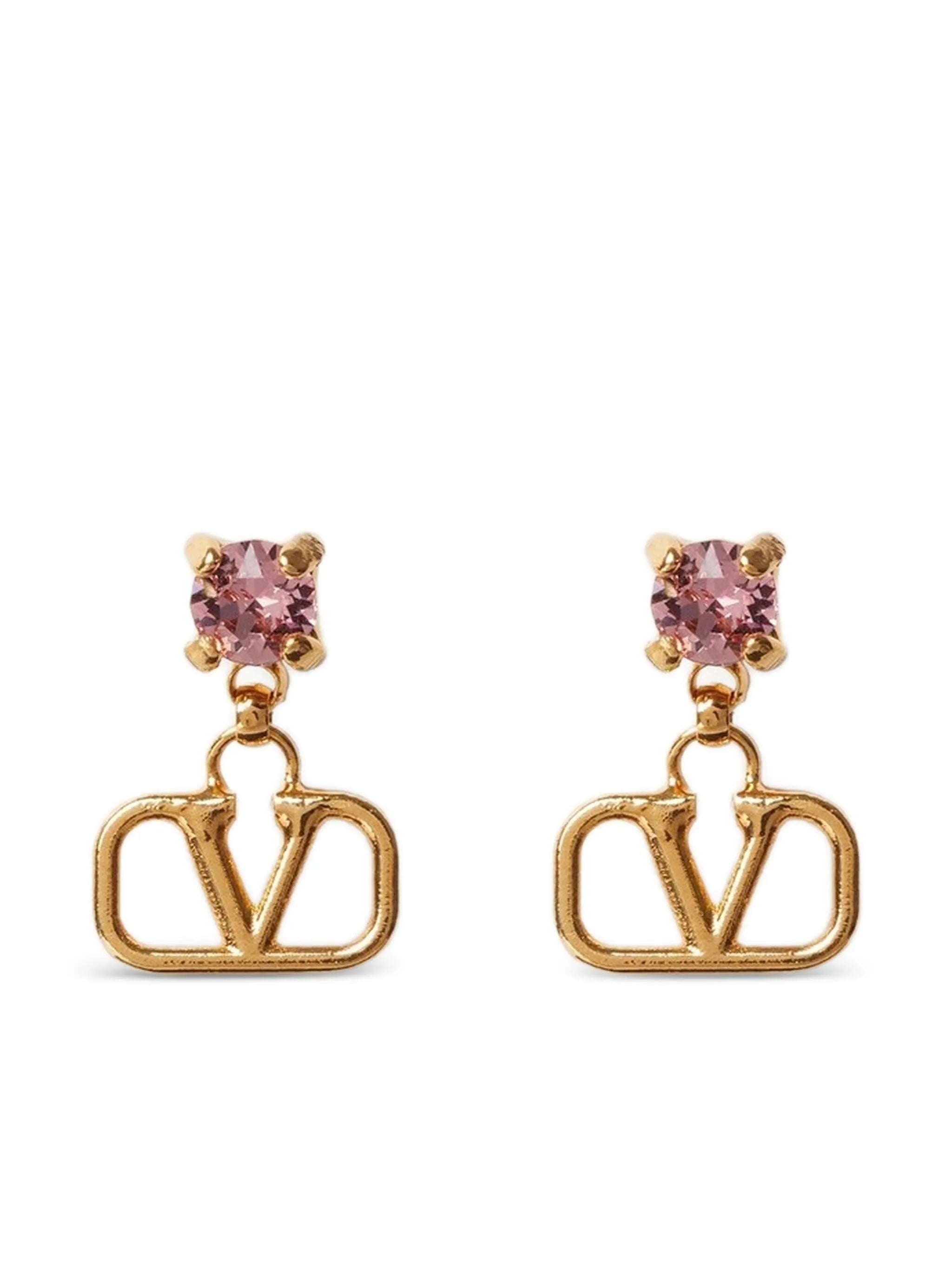 VLogo Signature crystal-embellished earrings