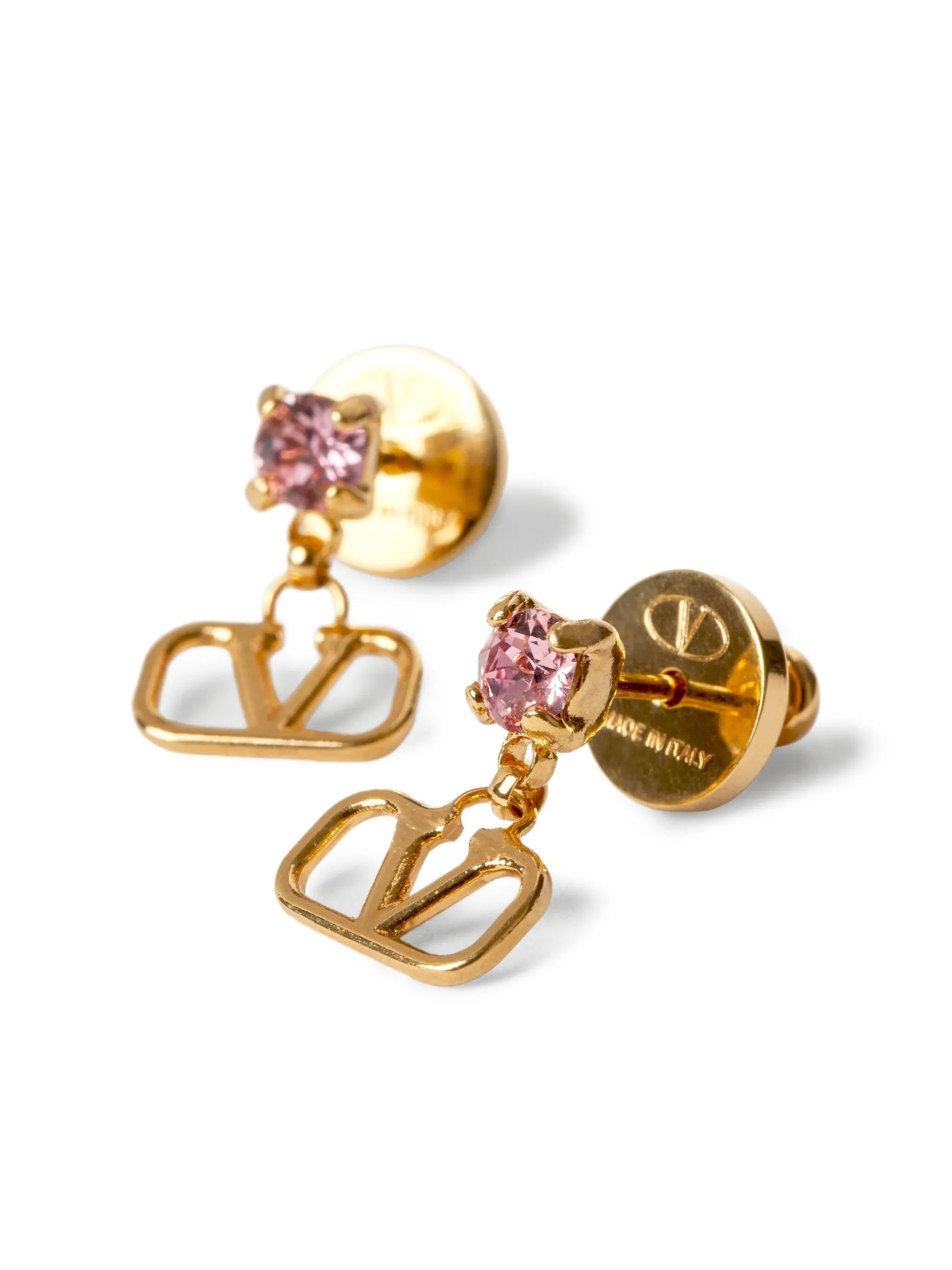 VLogo Signature crystal-embellished earrings