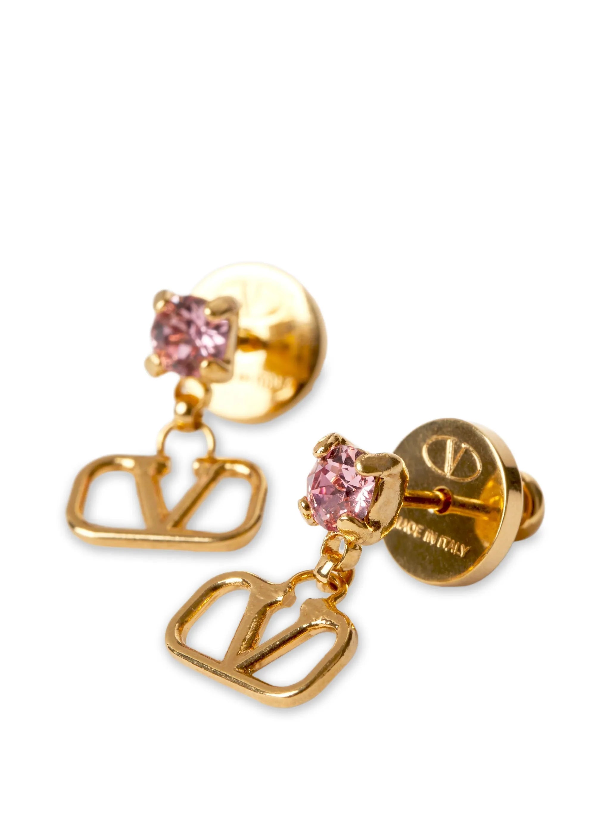 Vlogo Signature earrings in metal and Swarovski® crystals