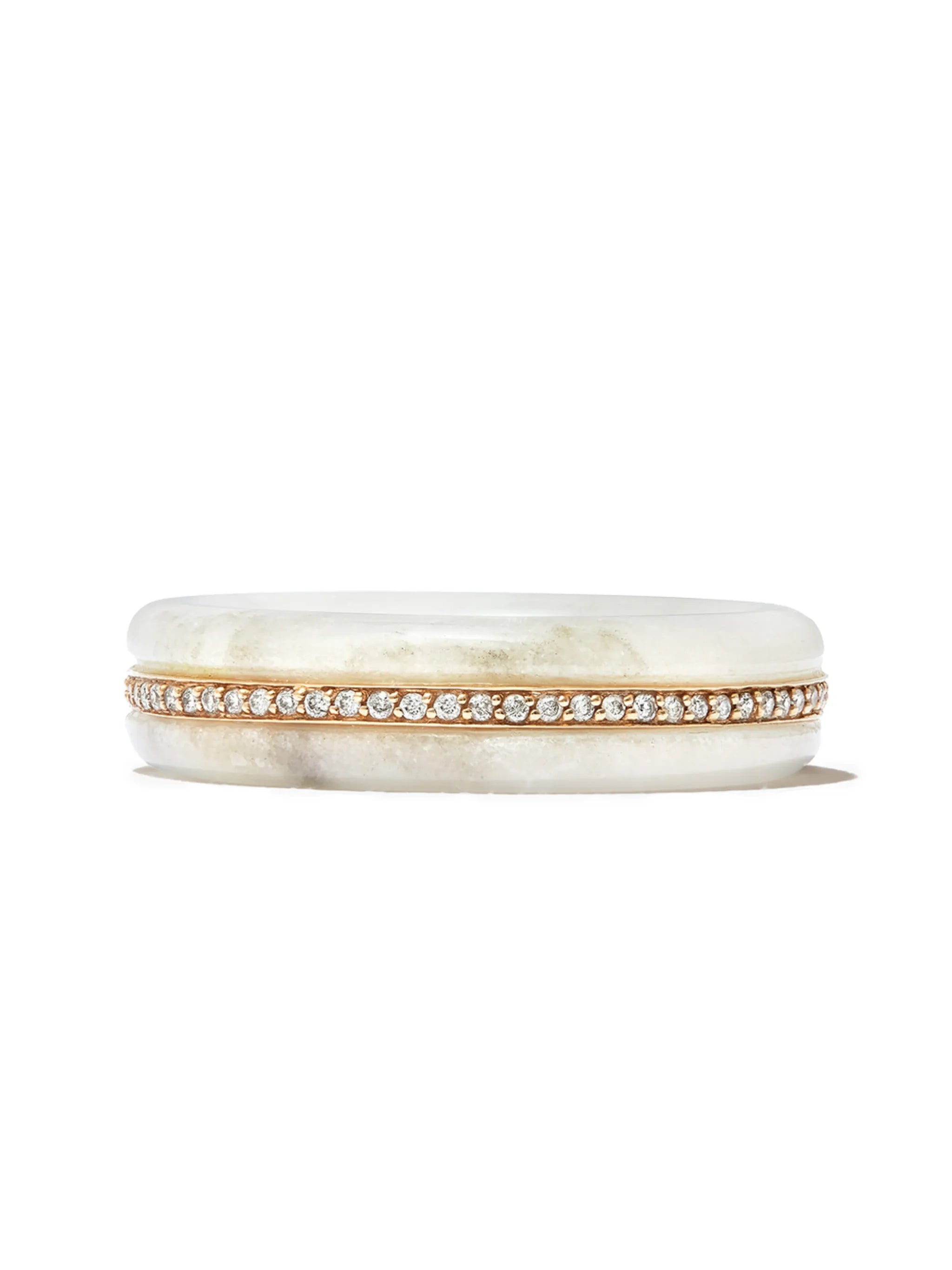 14kt yellow gold and marble diamond ring