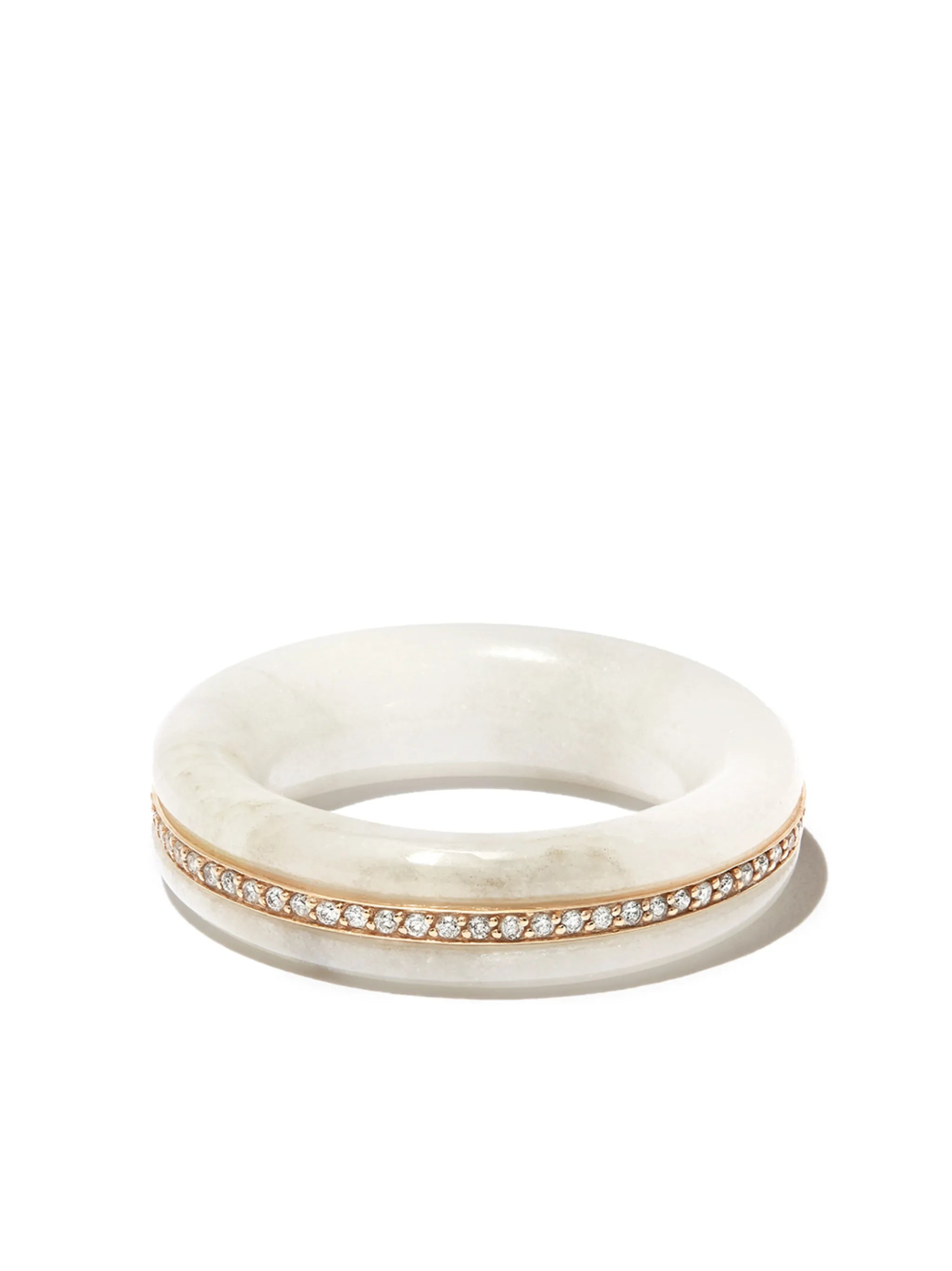 14kt yellow gold and marble diamond ring