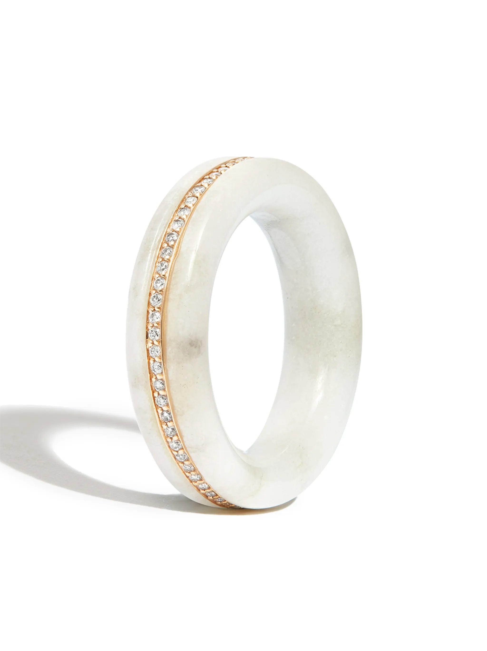 14kt yellow gold and marble diamond ring