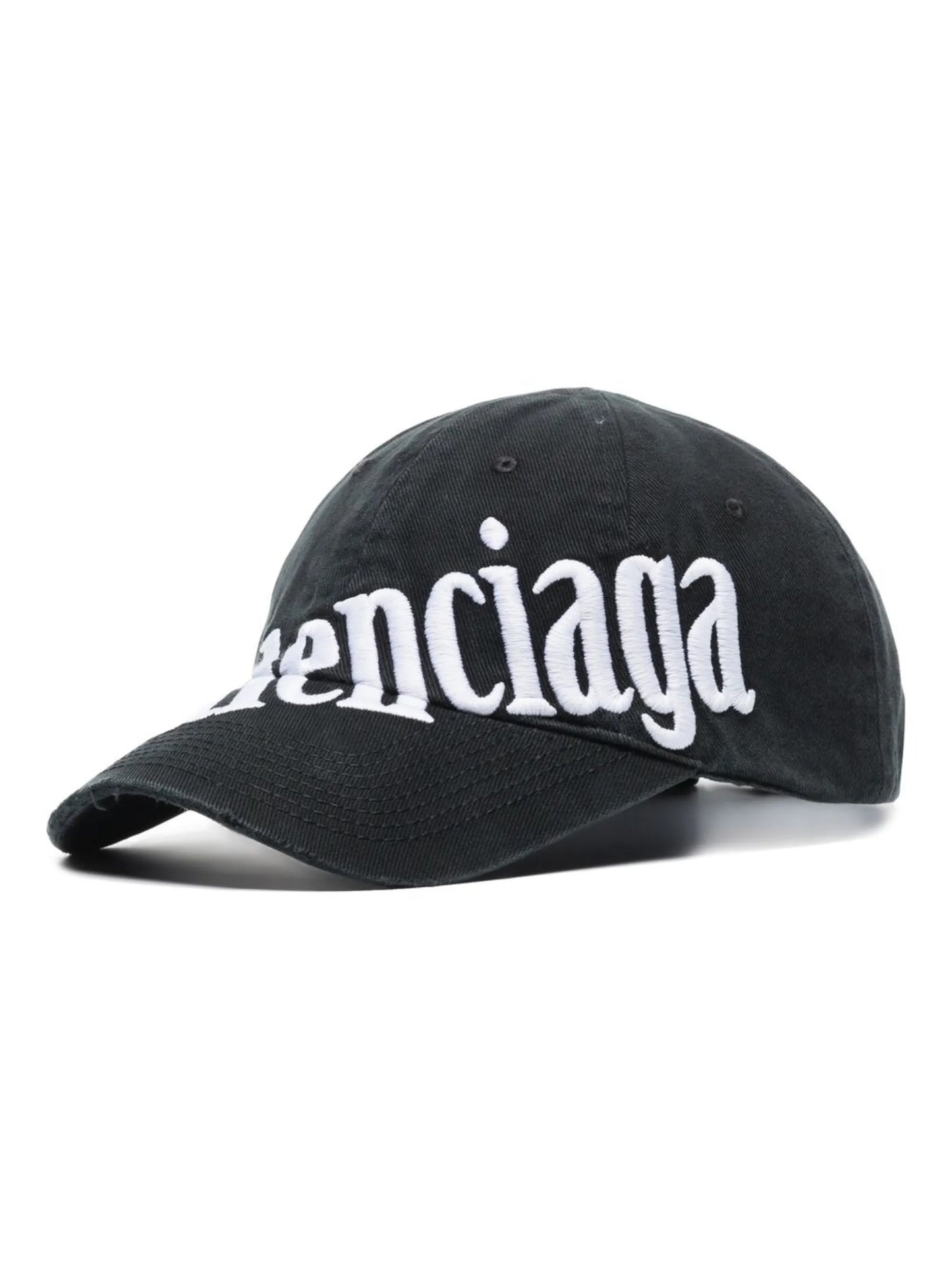 Diagonal embroidered baseball cap