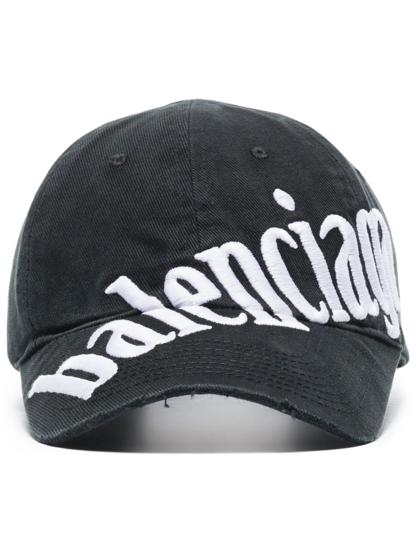 Diagonal embroidered baseball cap
