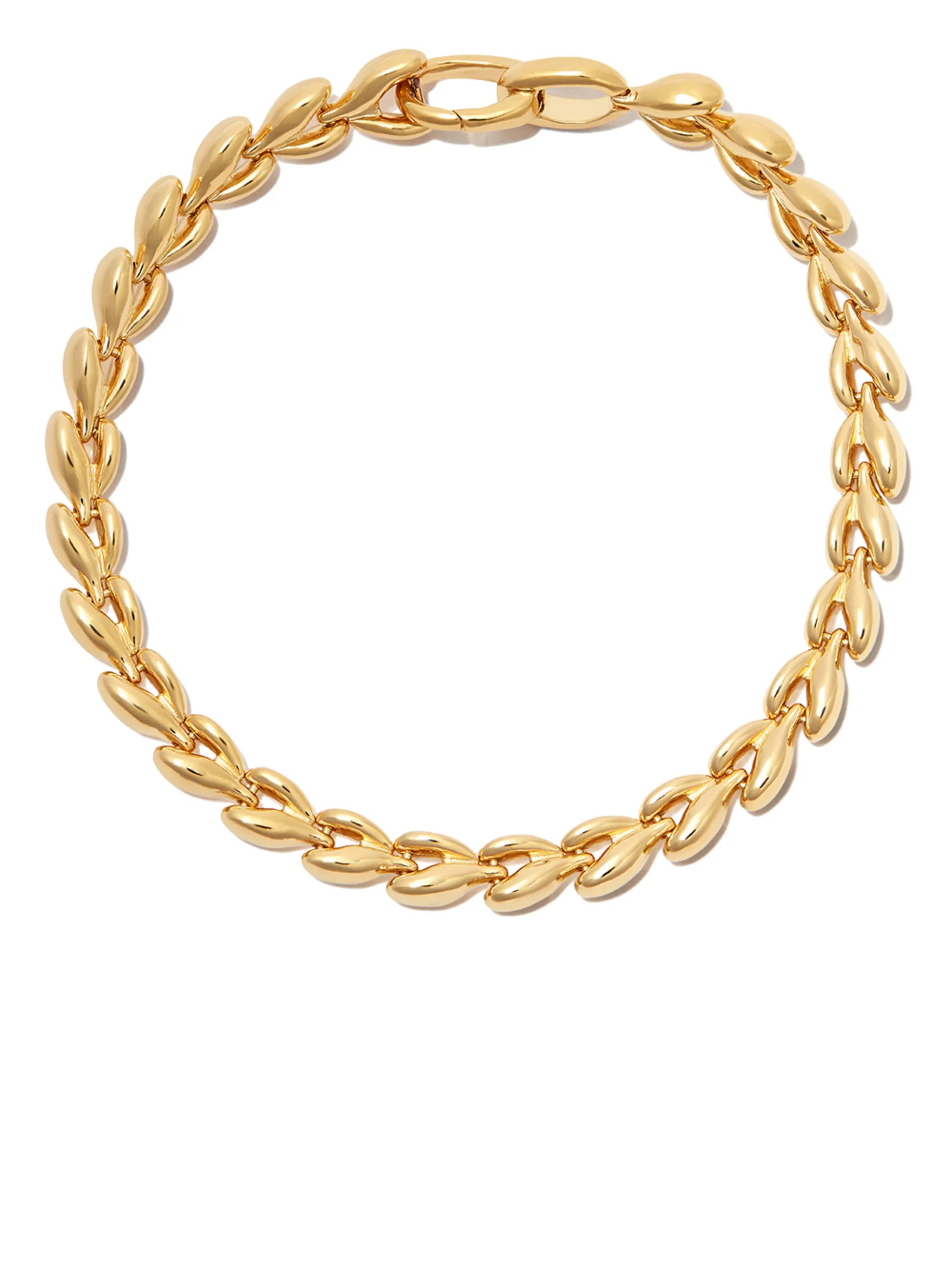gold-plated fishbone bracelet