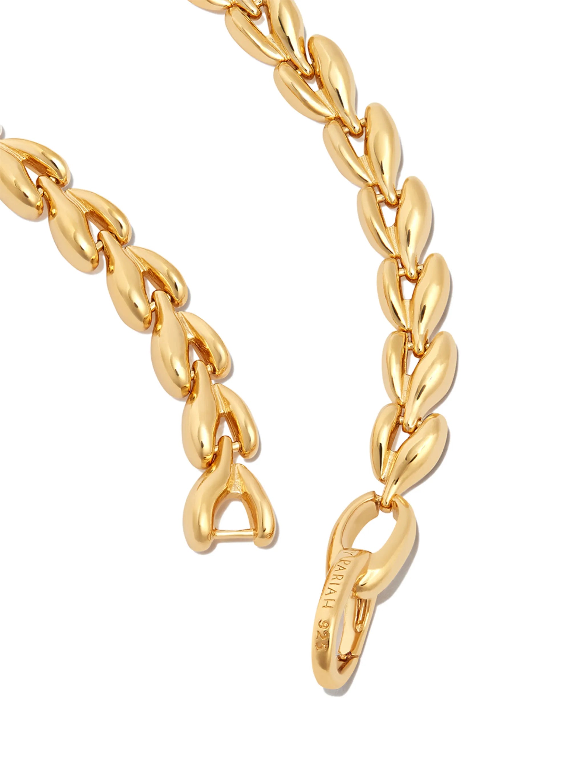gold-plated fishbone bracelet