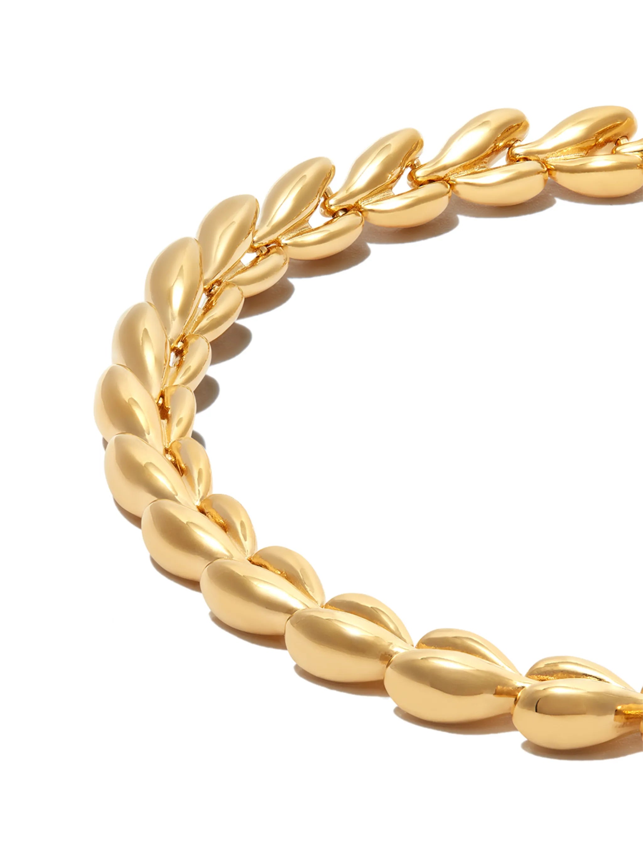 gold-plated fishbone bracelet