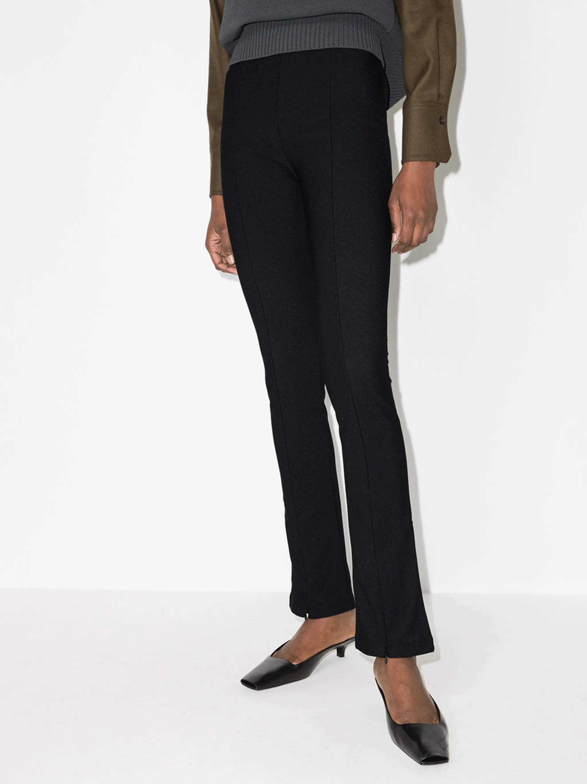 Reya zip-ankle leggings