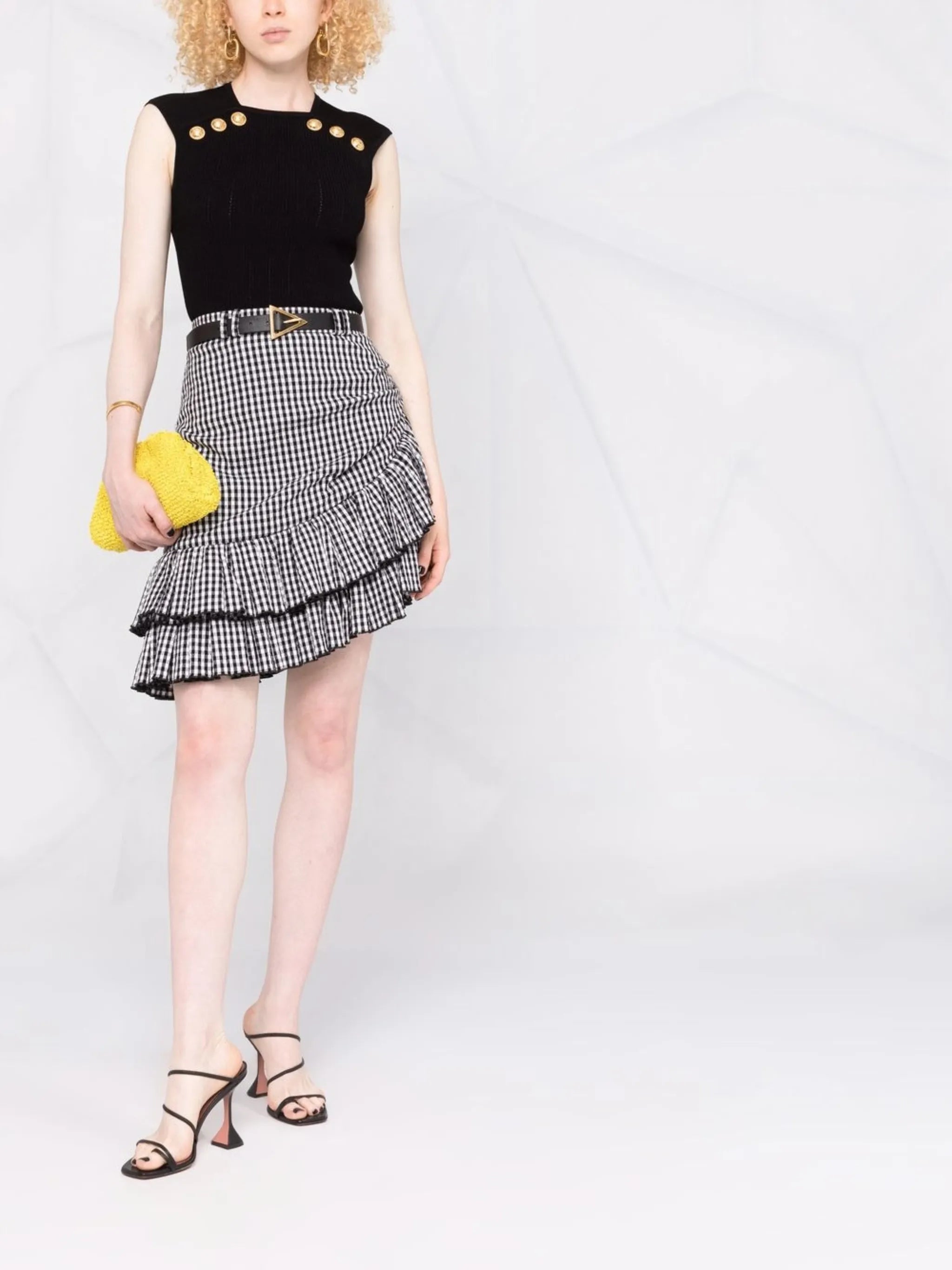 button-embellished knitted top