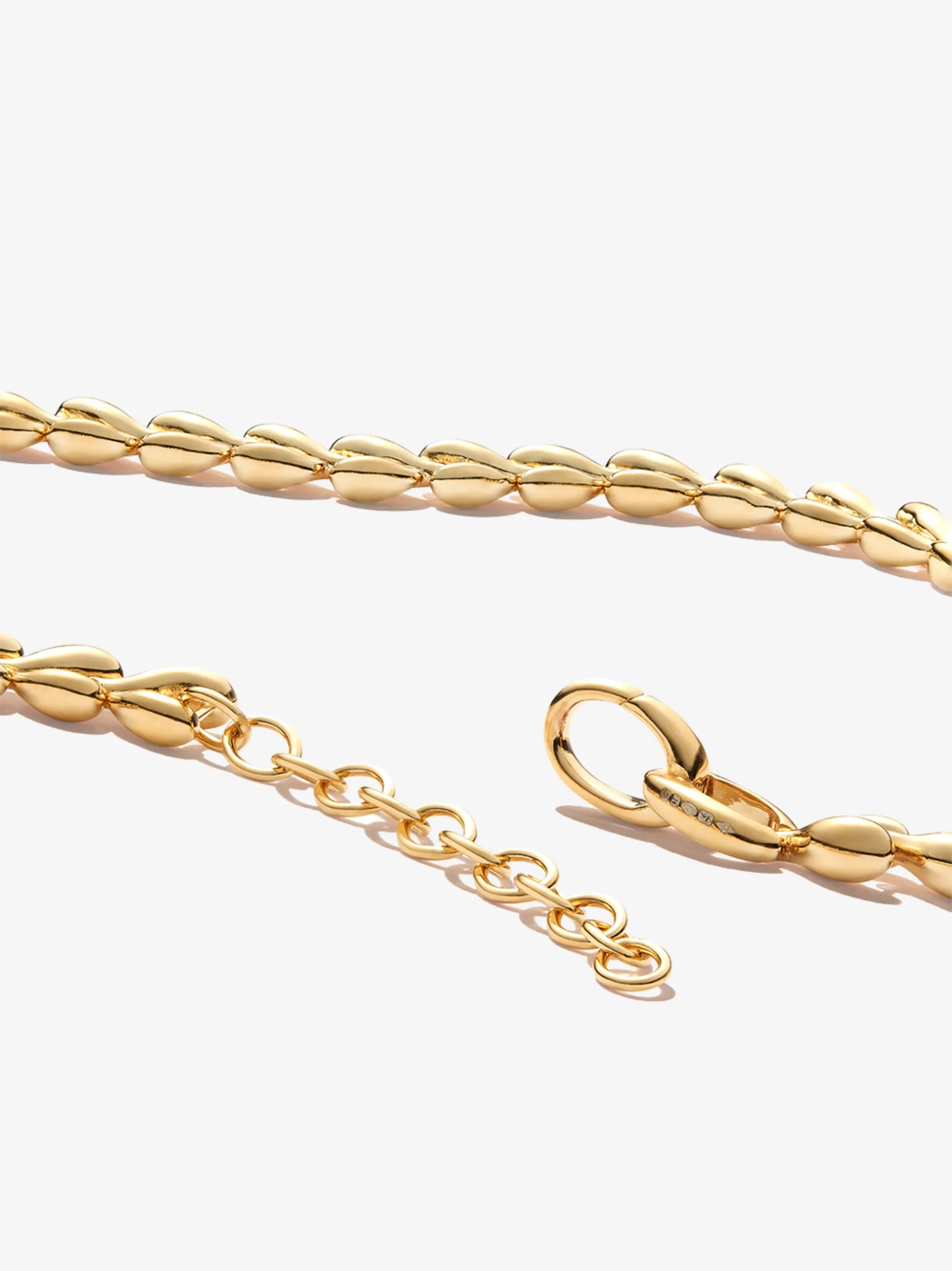 gold vermeil-plated fishbone necklace