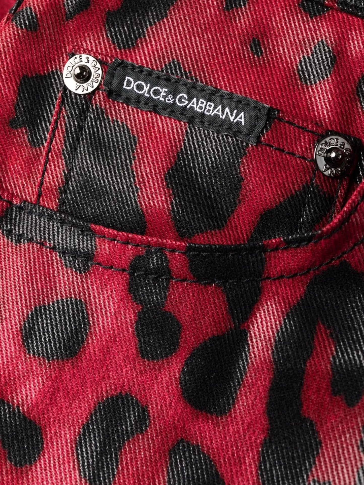 leopard print drill jeans