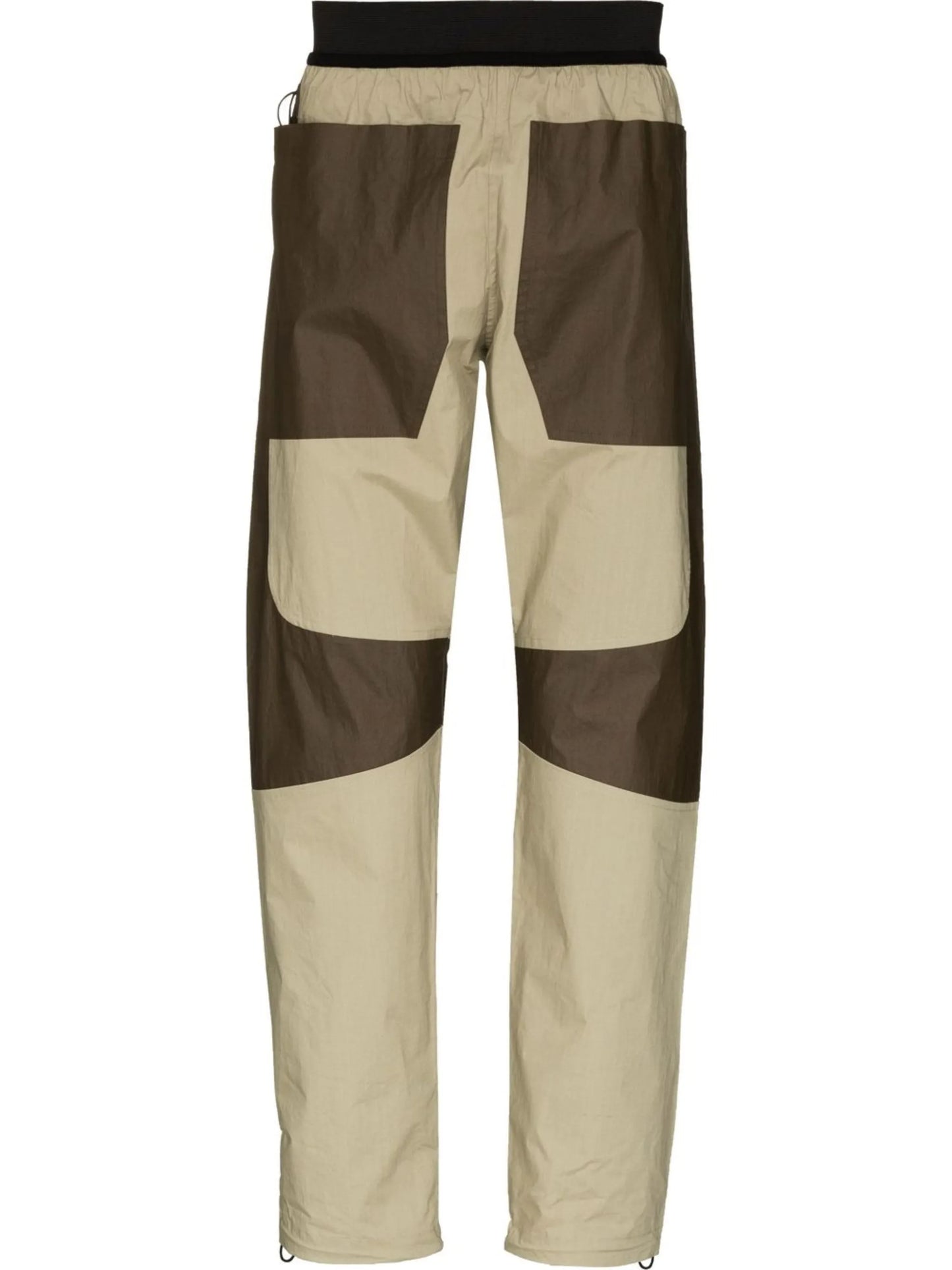 colour-block straight-leg trousers