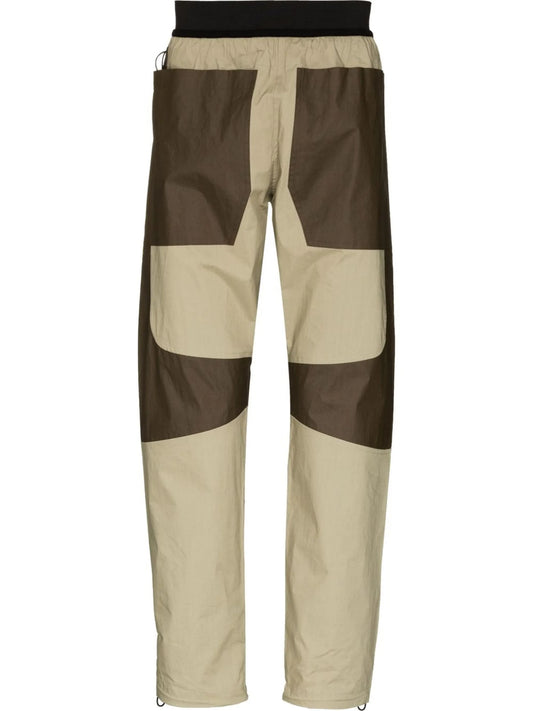colour-block straight-leg trousers