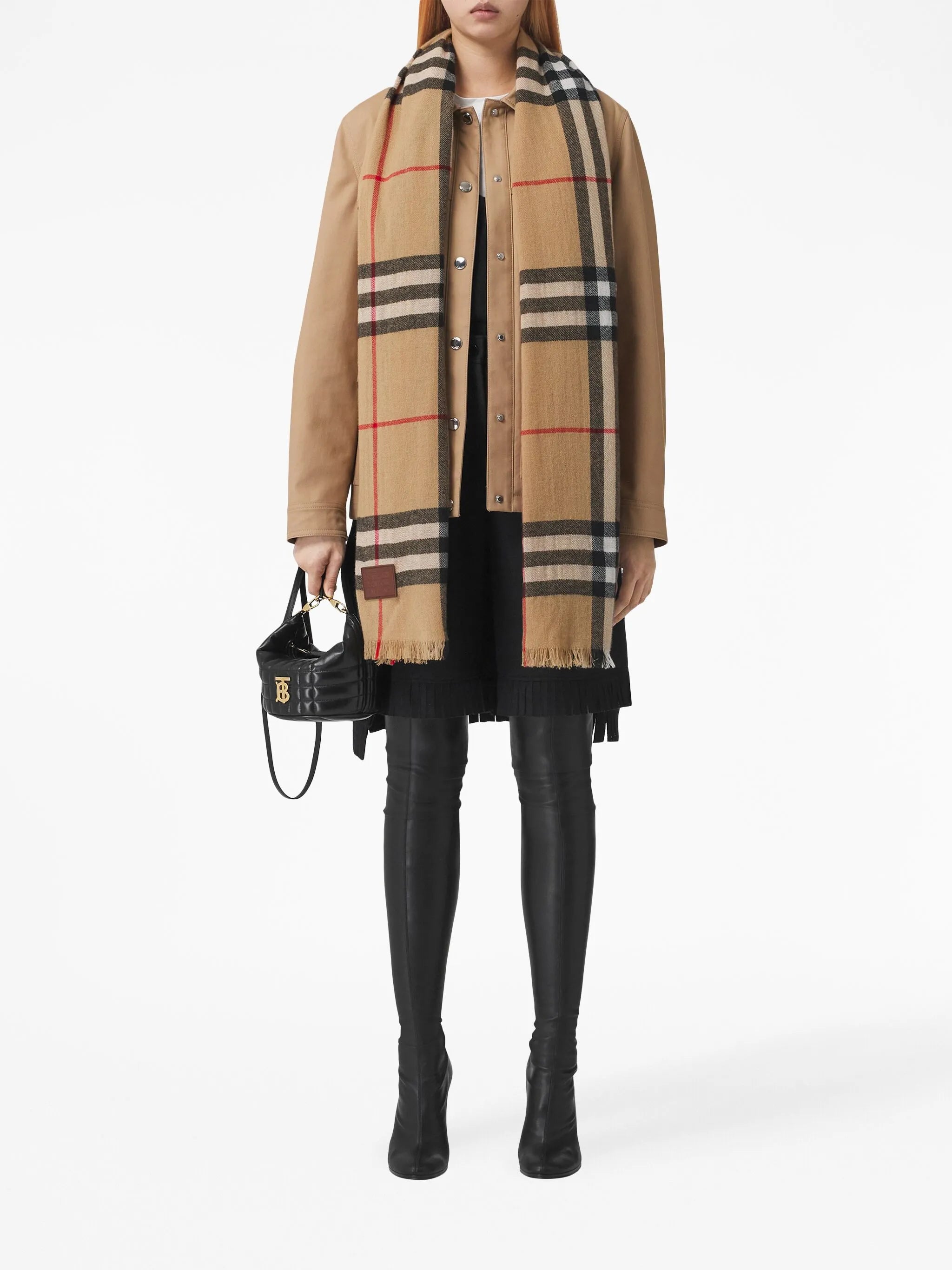 check-pattern scarf