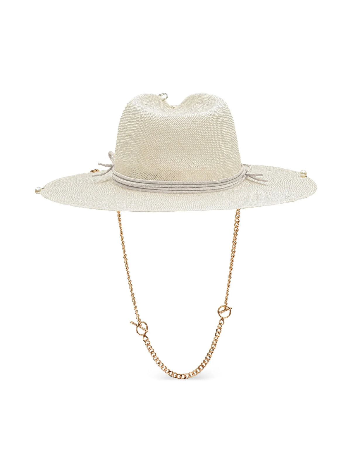 pearl-embellished fedora hat