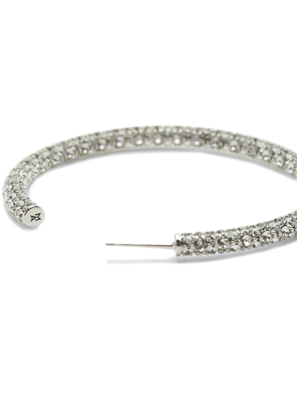 pavé-crystal embellished hoop earrings