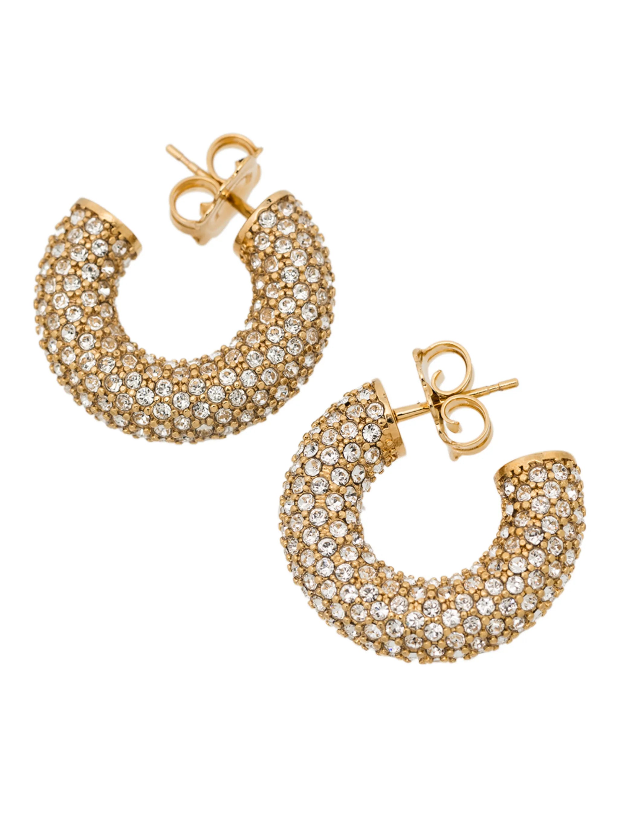 Cameron crystal-embellished hoop earrings