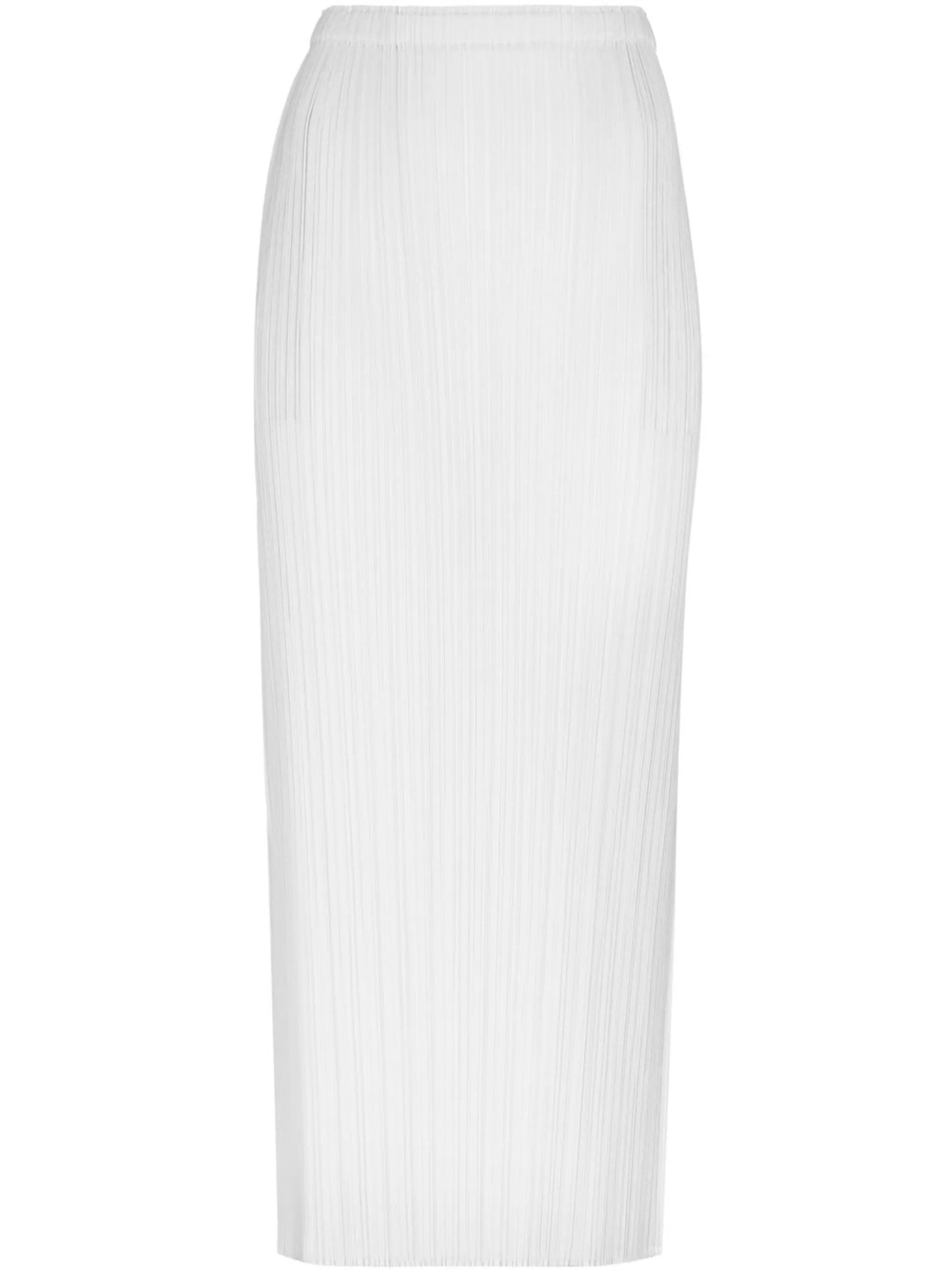 plissé midi skirt