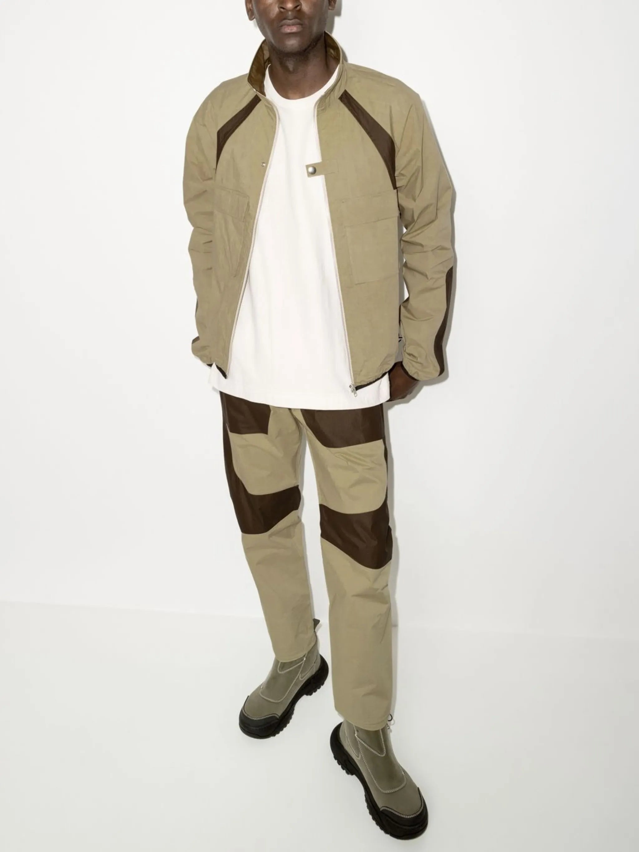 panelled track jacket