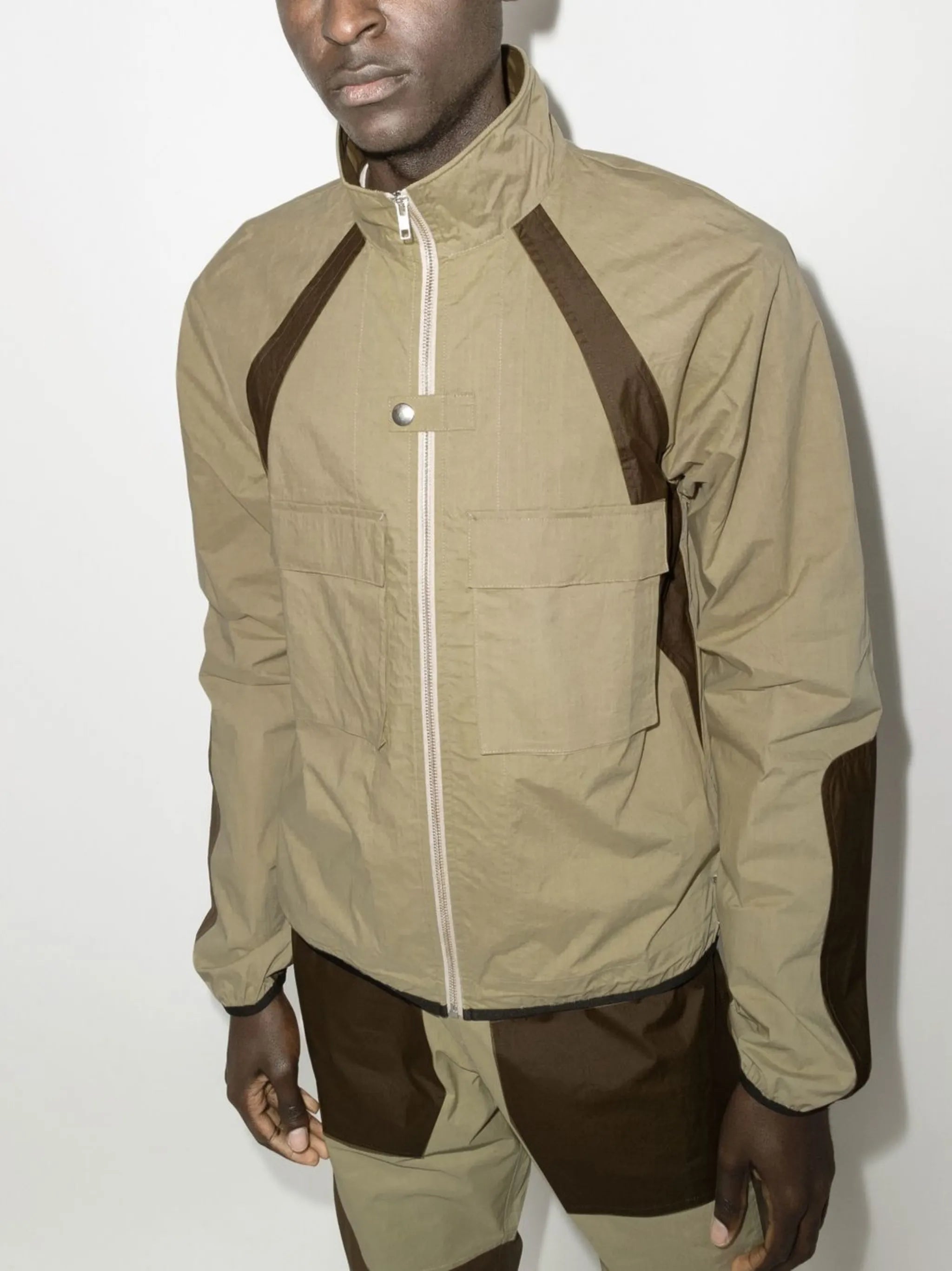 panelled track jacket