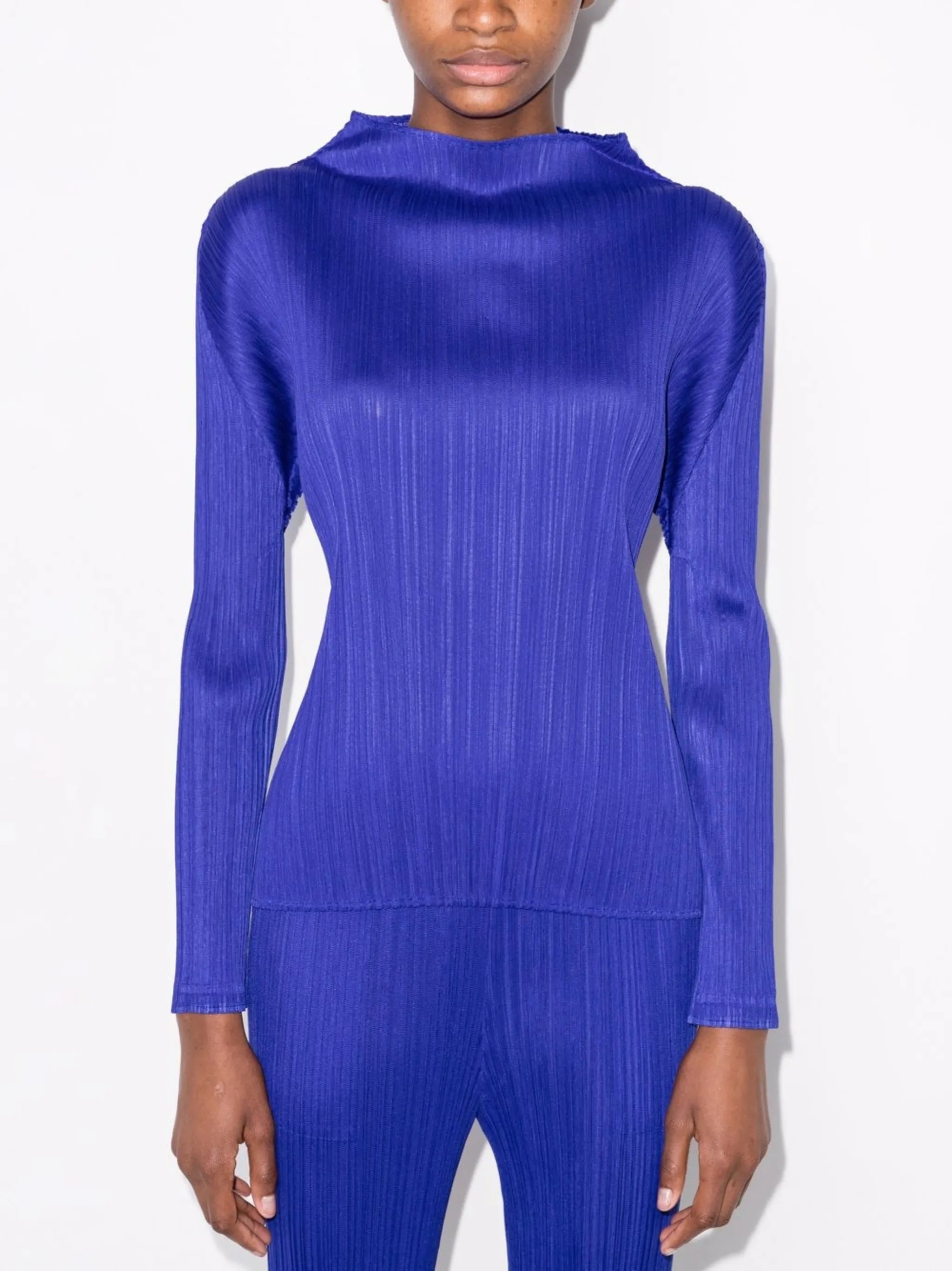 Monthly Colours January plissé-effect top