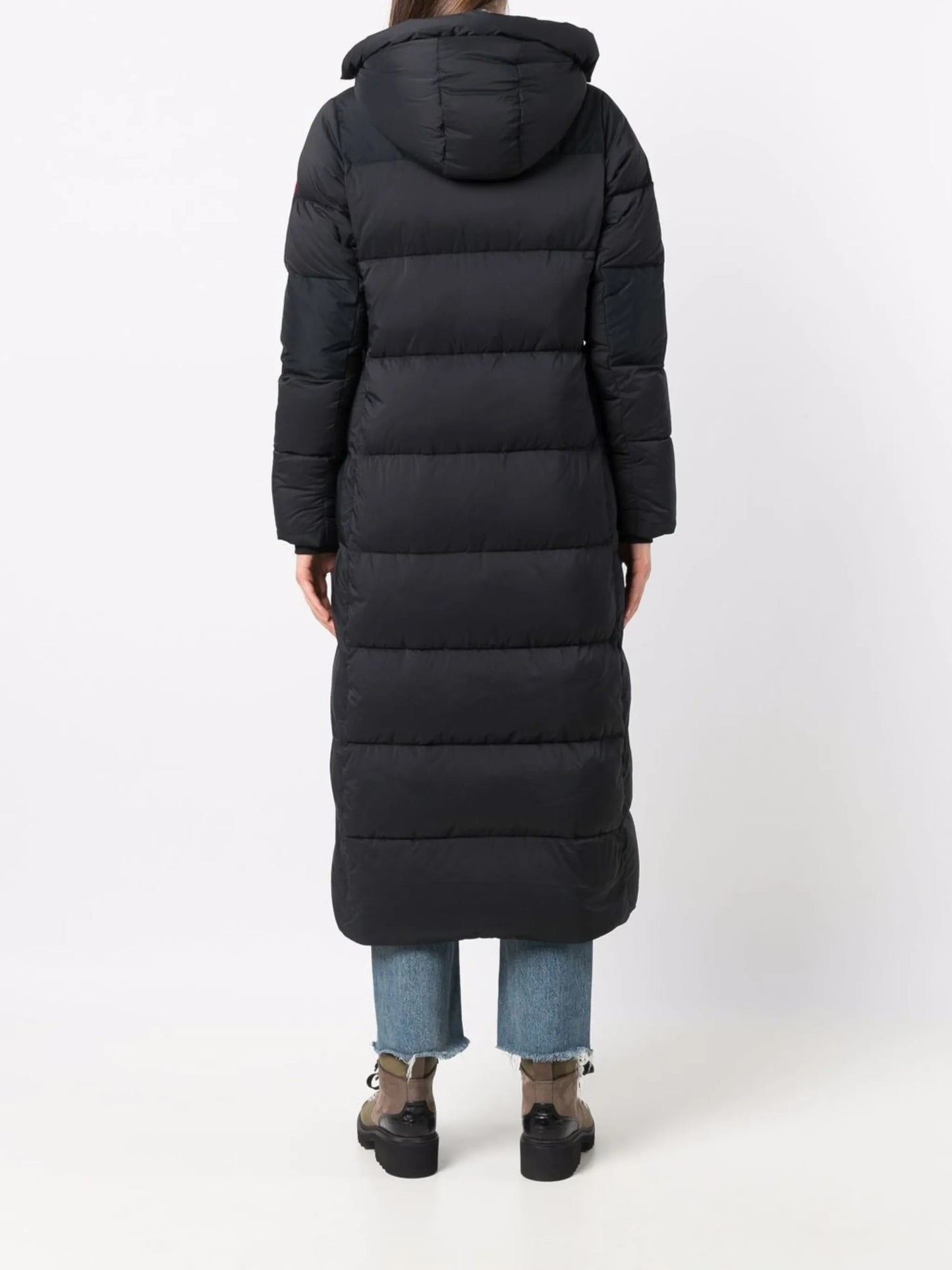 quilted-finish down coat