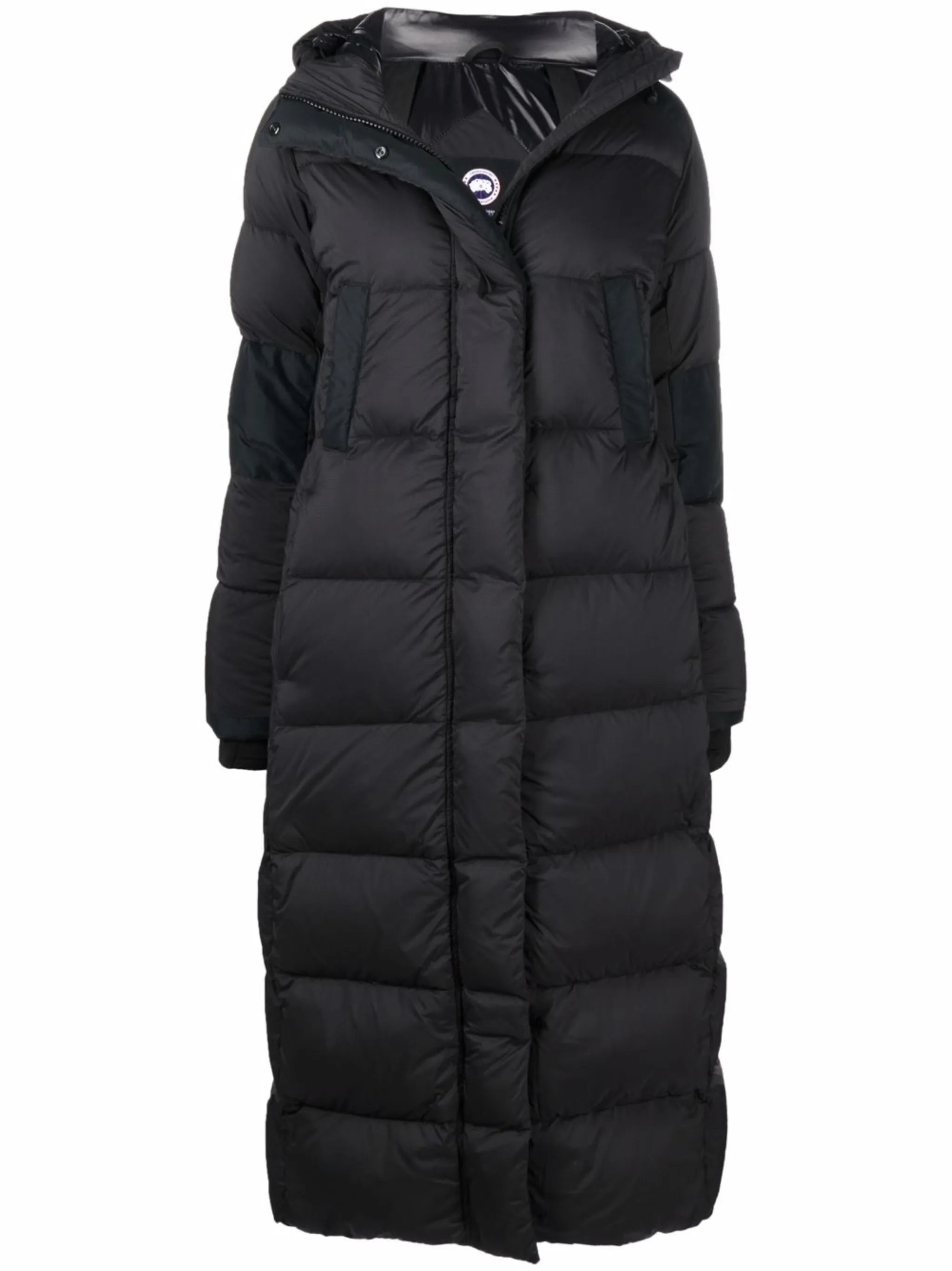 quilted-finish down coat