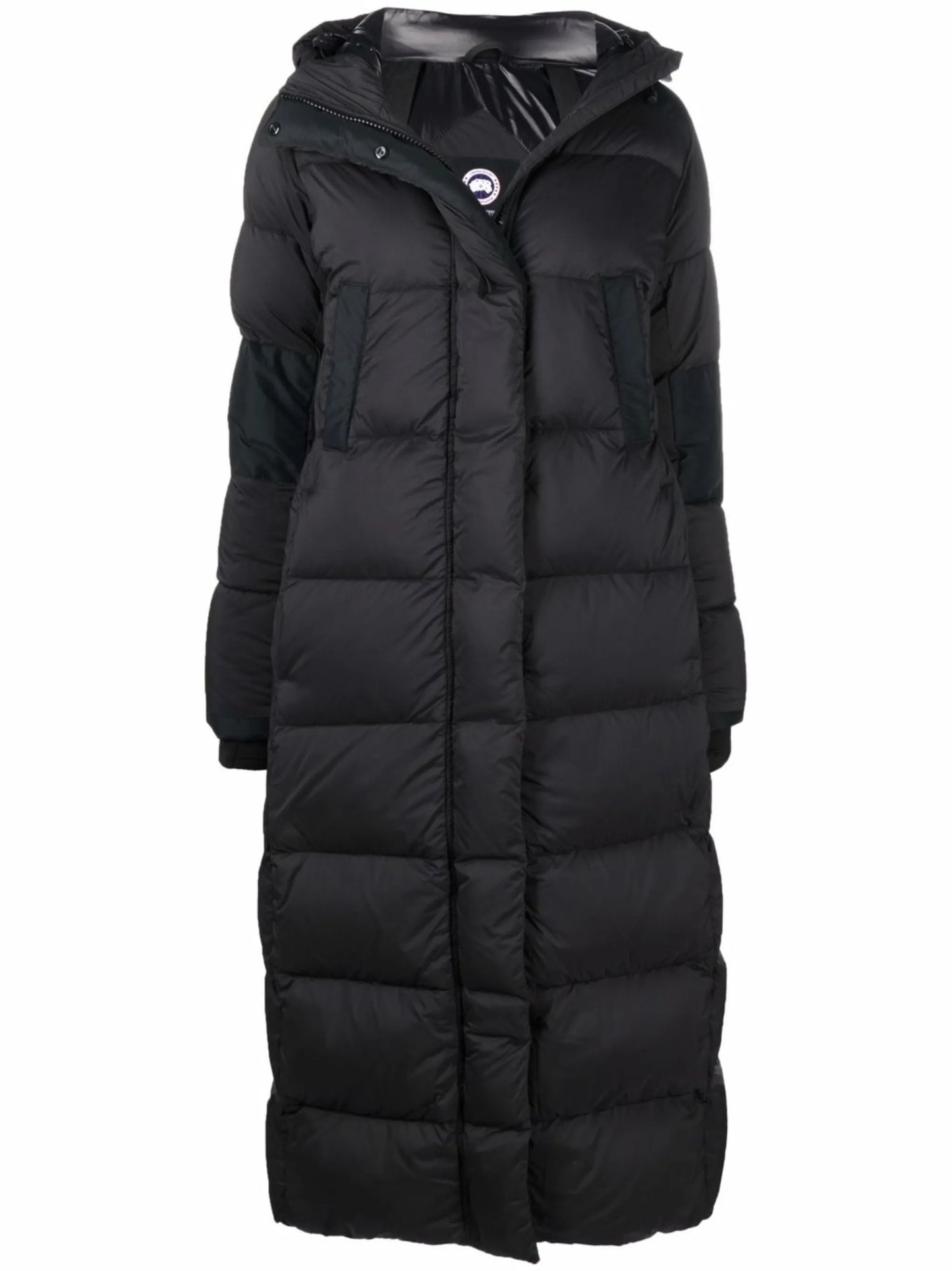 quilted-finish down coat
