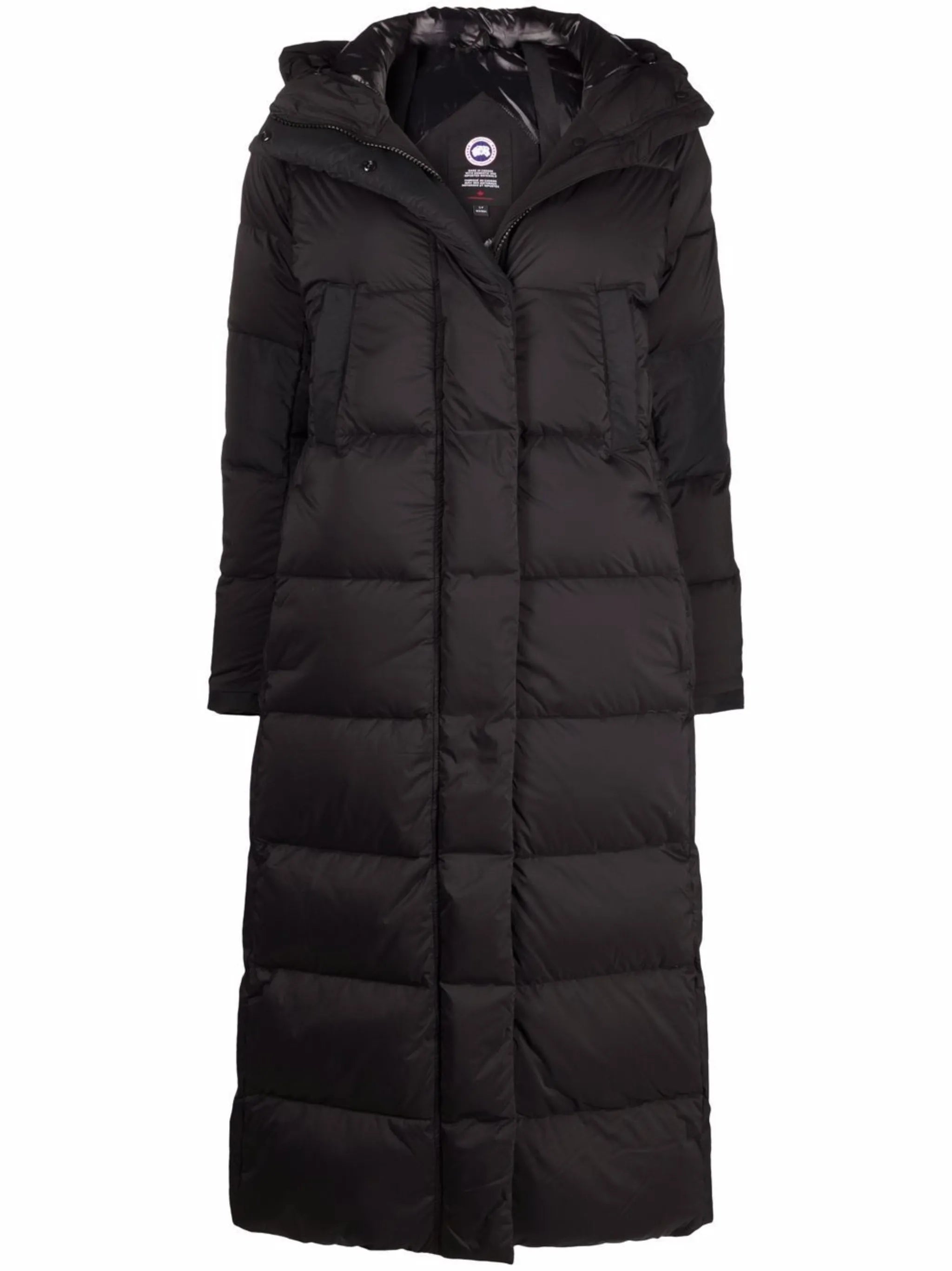 quilted-finish down coat