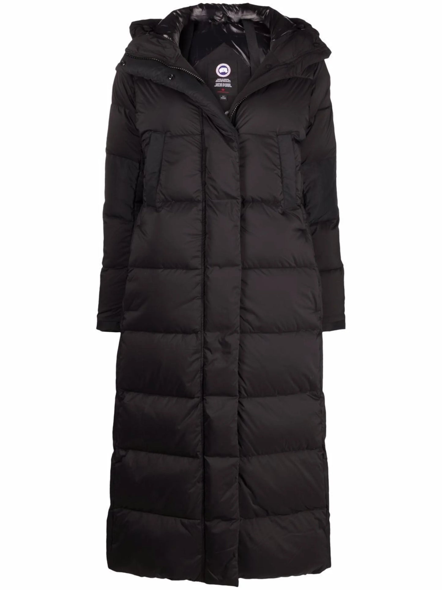 quilted-finish down coat