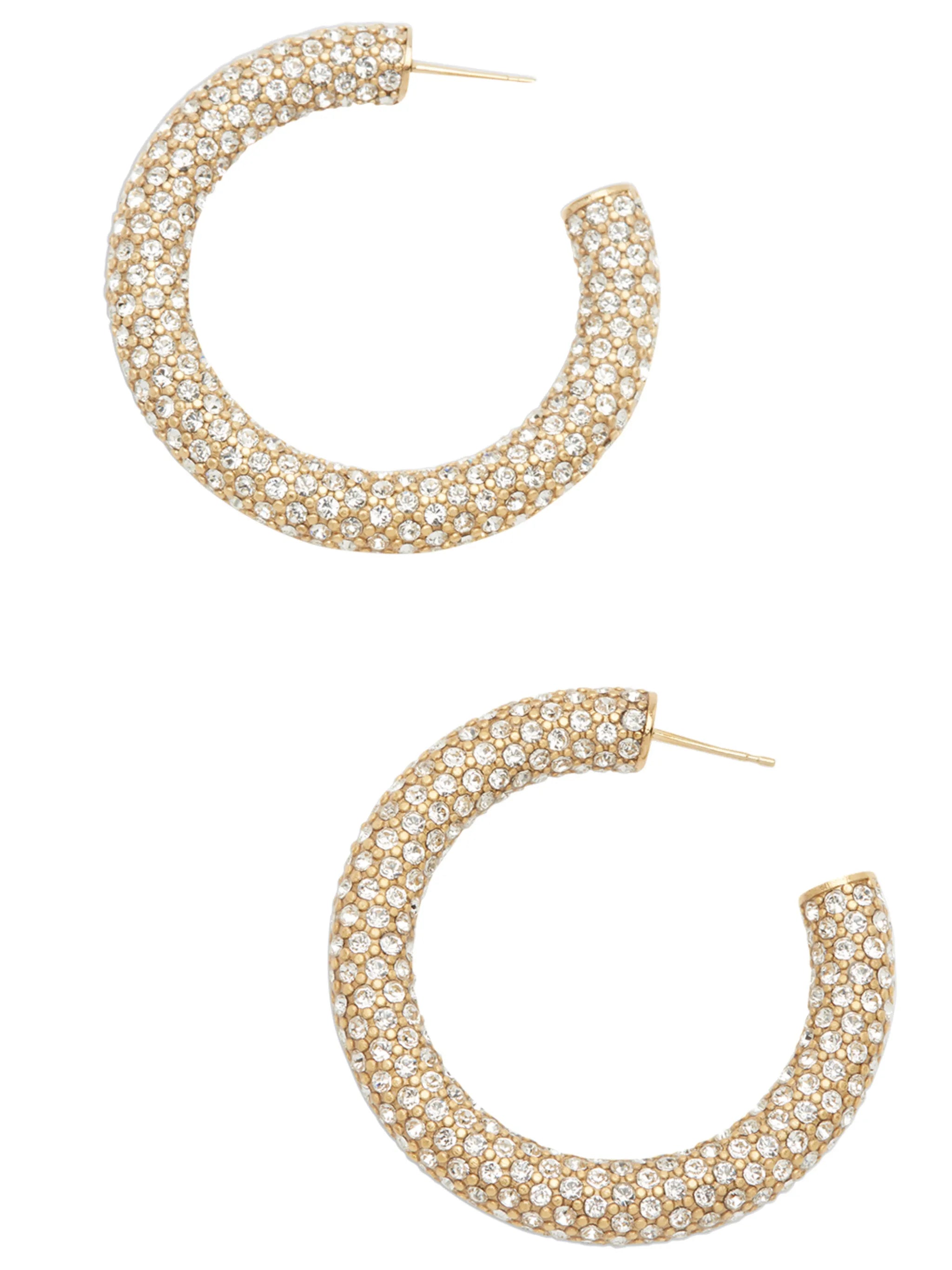 Cameron thick hoop earrings