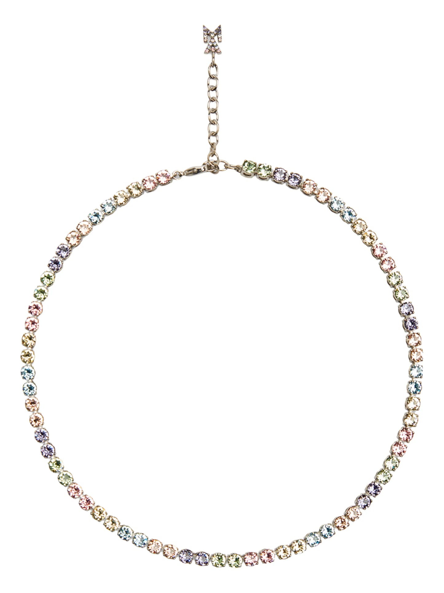 rainbow tennis necklace