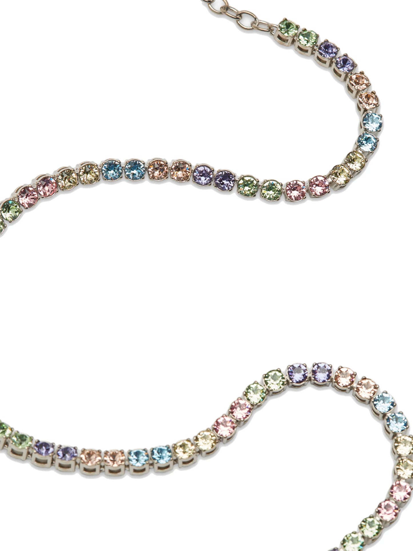 rainbow tennis necklace