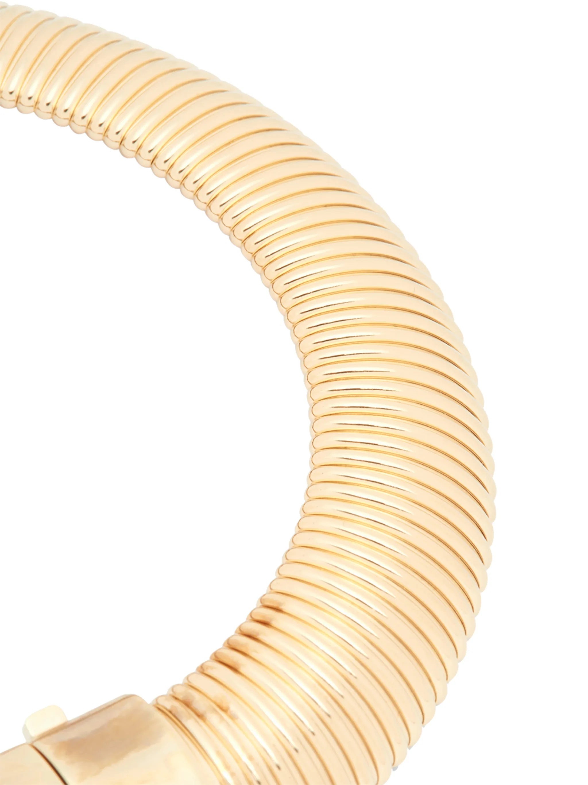 ribbed-detail choker necklace