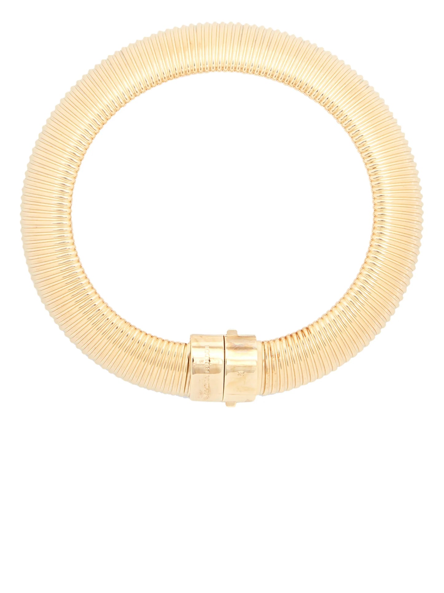 ribbed-detail choker necklace