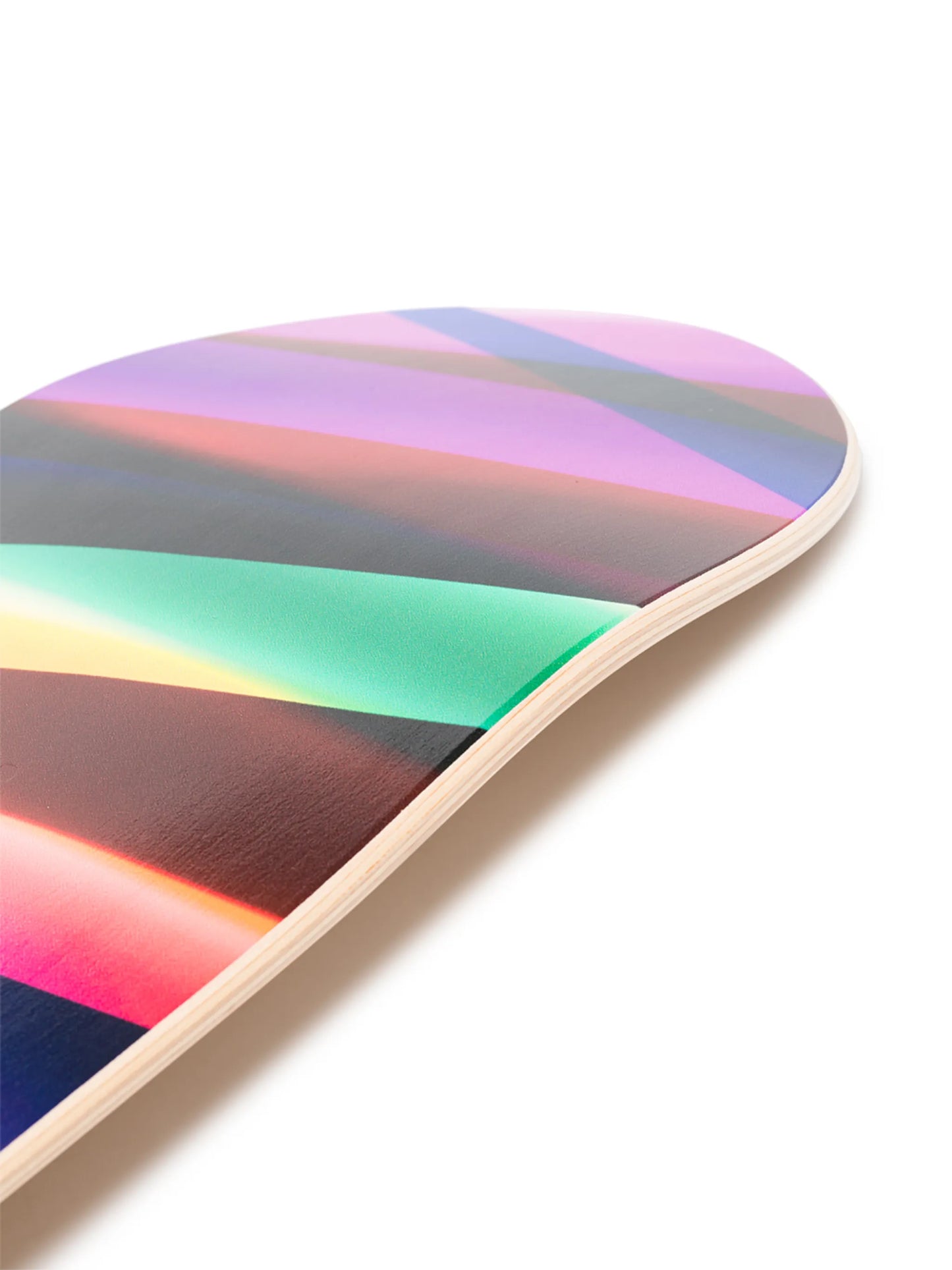 x Walead Beshty Three Colour Curl skateboard deck