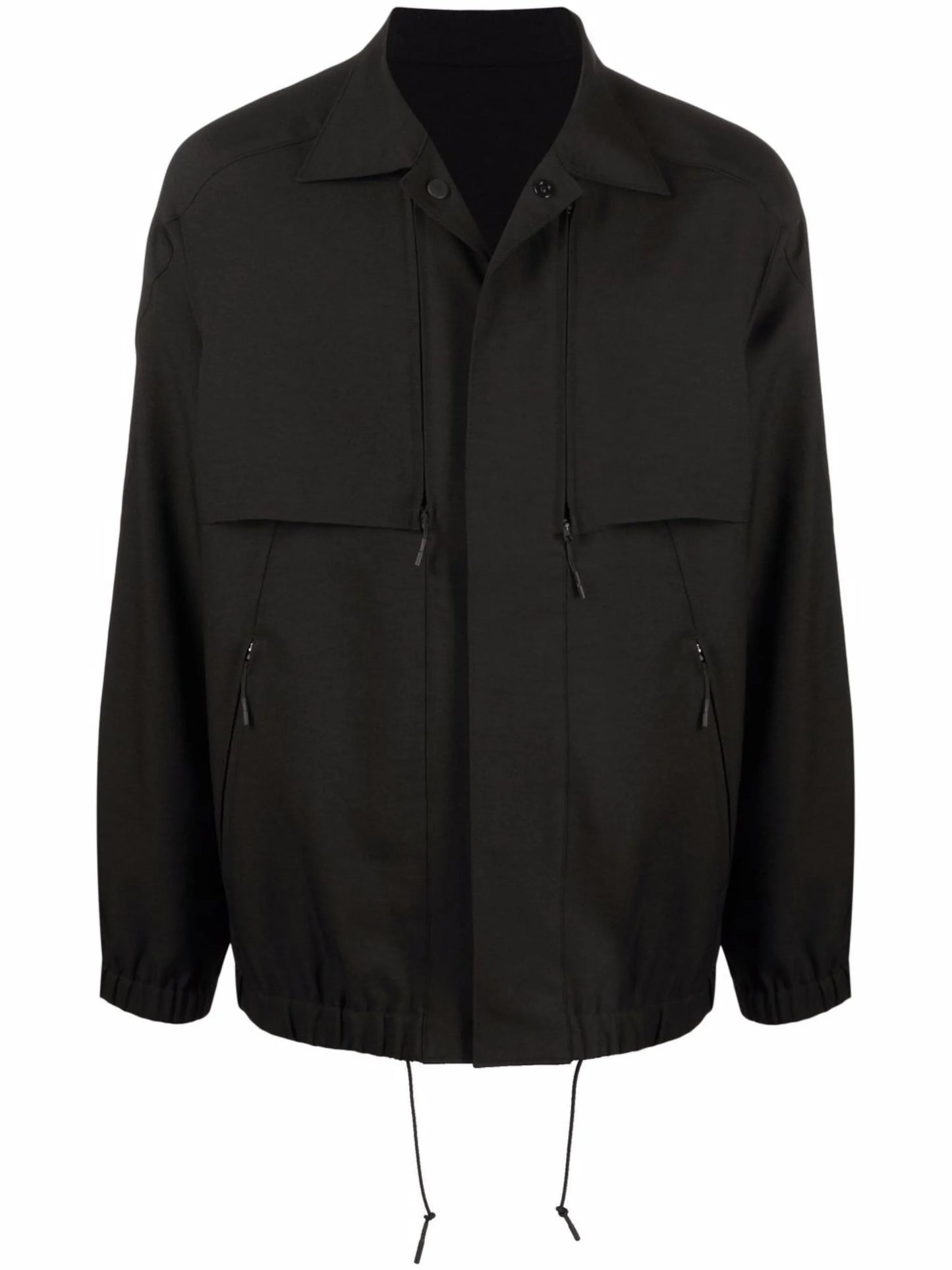 drawstring shirt jacket