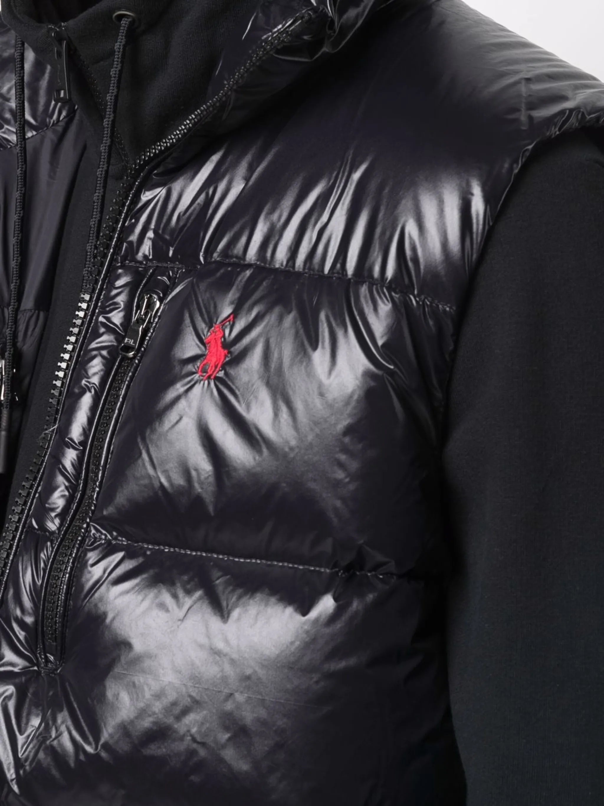 embroidered logo gilet jacket
